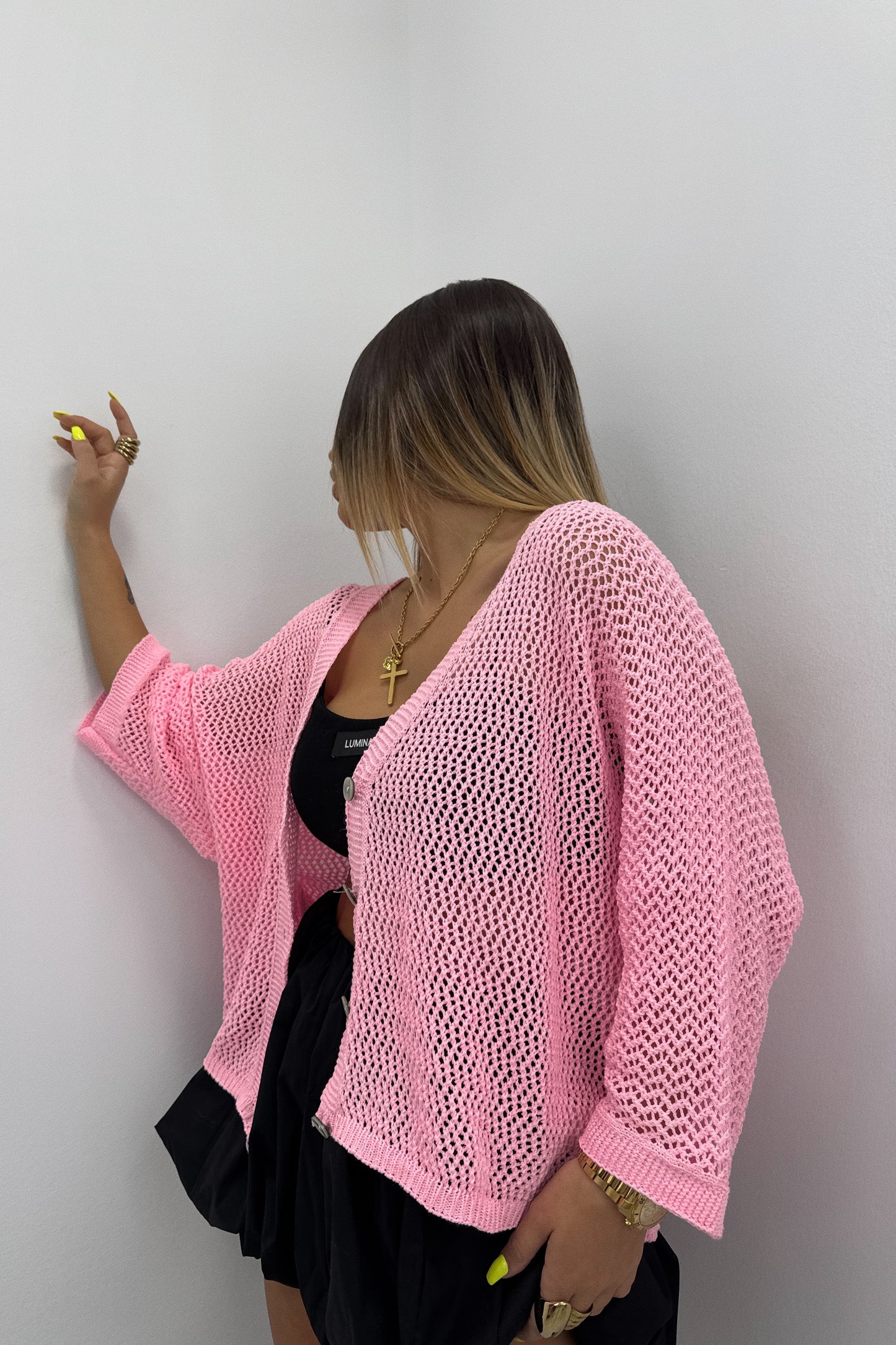 CÁRDIGAN ROSA FLÚOR
