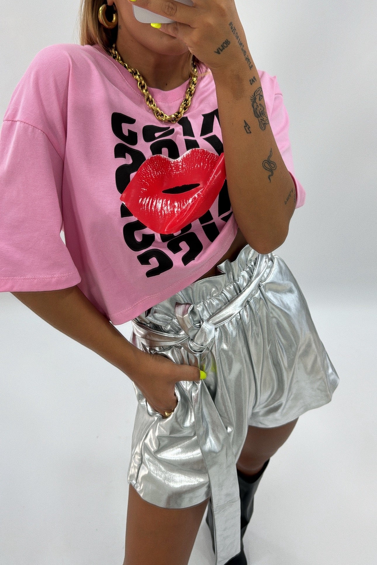 SHORT METALIZADO