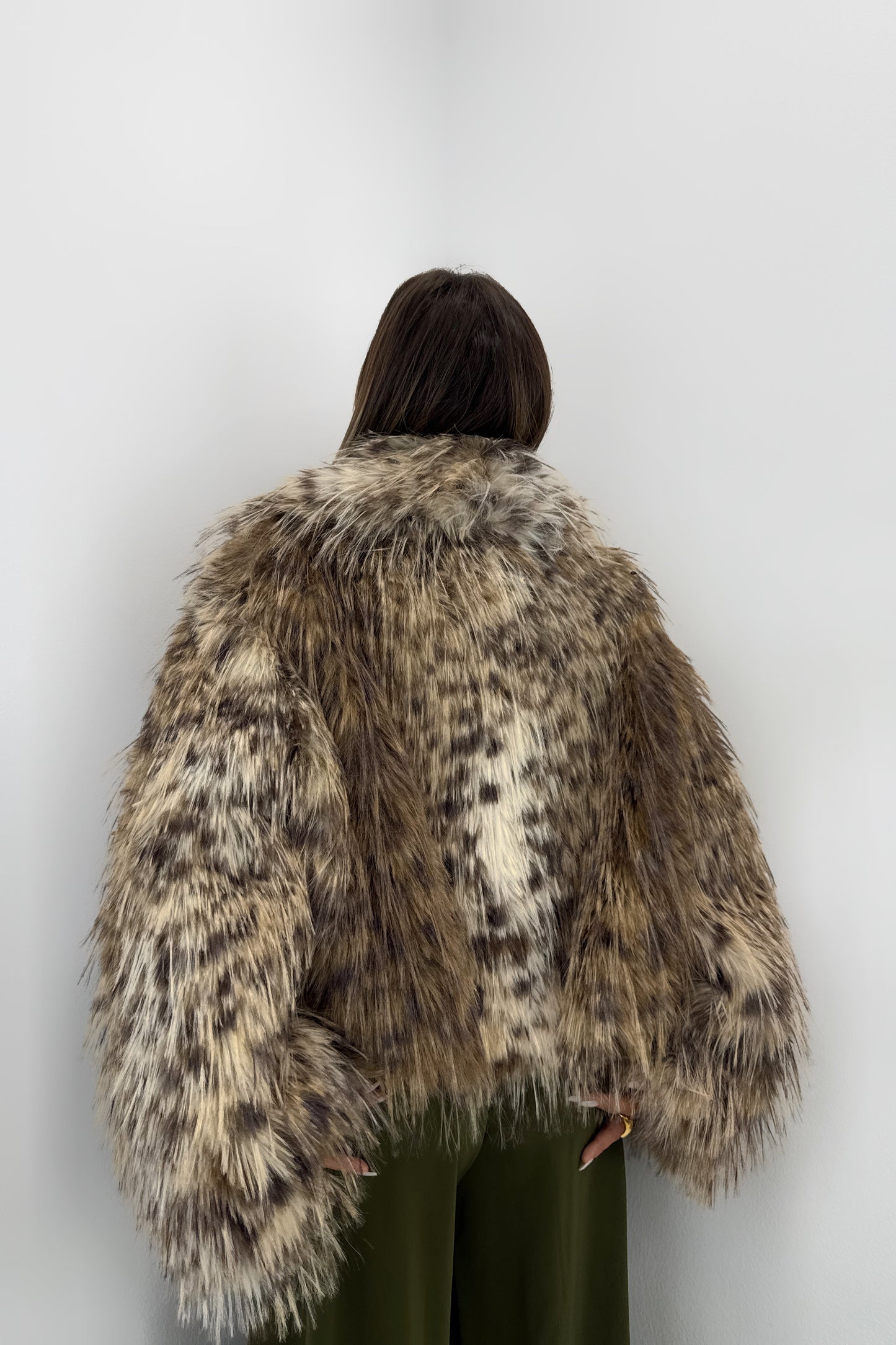 ABRIGO PELO LEOPARDO LUMINA
