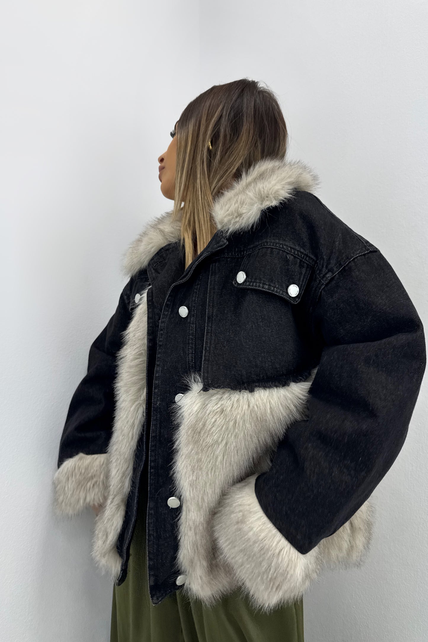 ABRIGO DENIM COMBINADO
