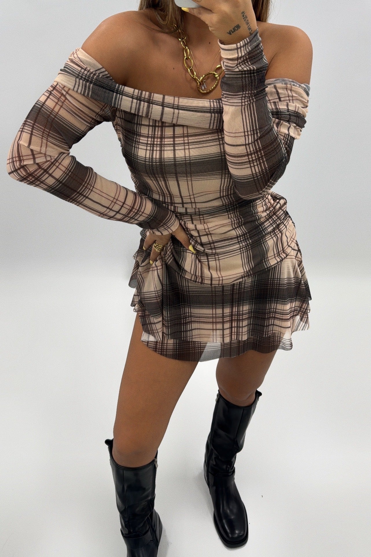VESTIDO CUADRS LUMINA
