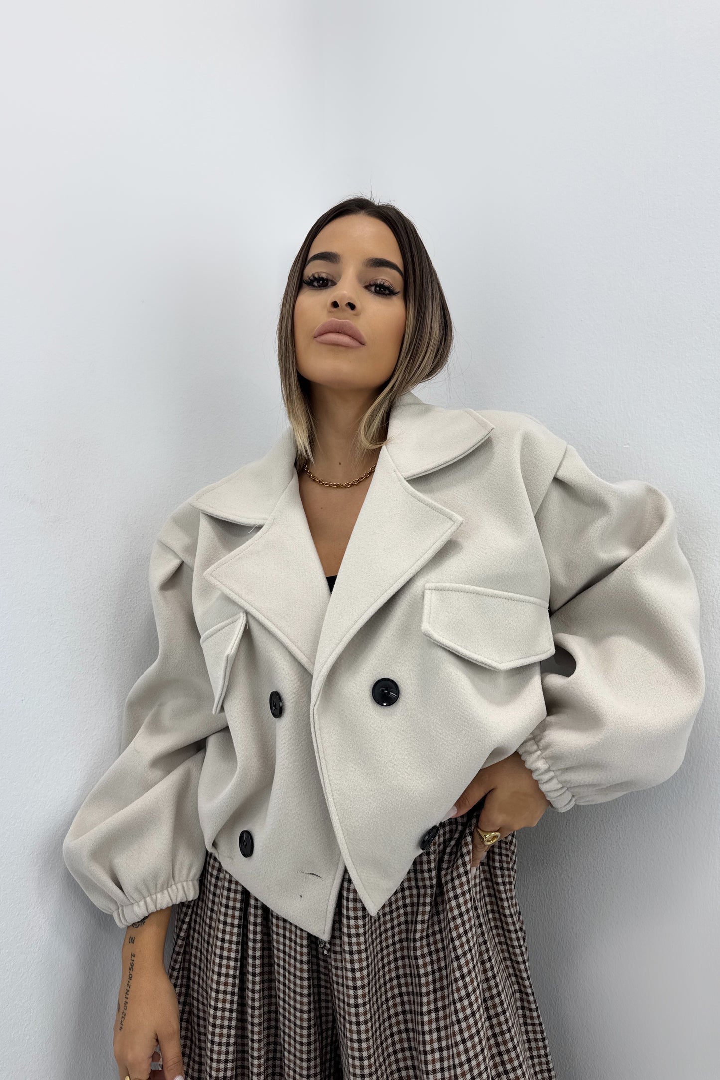 CHAQUETA TRENCH PAÑO