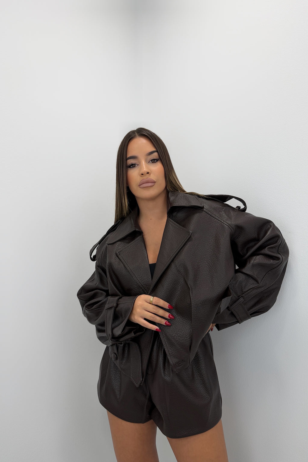 CHAQUETA POLEI MARRÓN