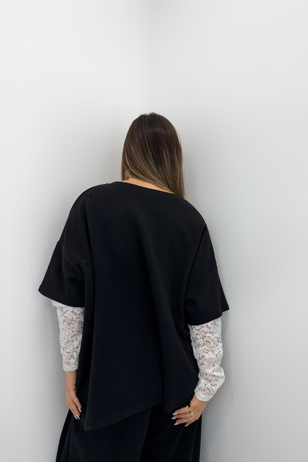 CAMISETA COMBINADA ENCAJE