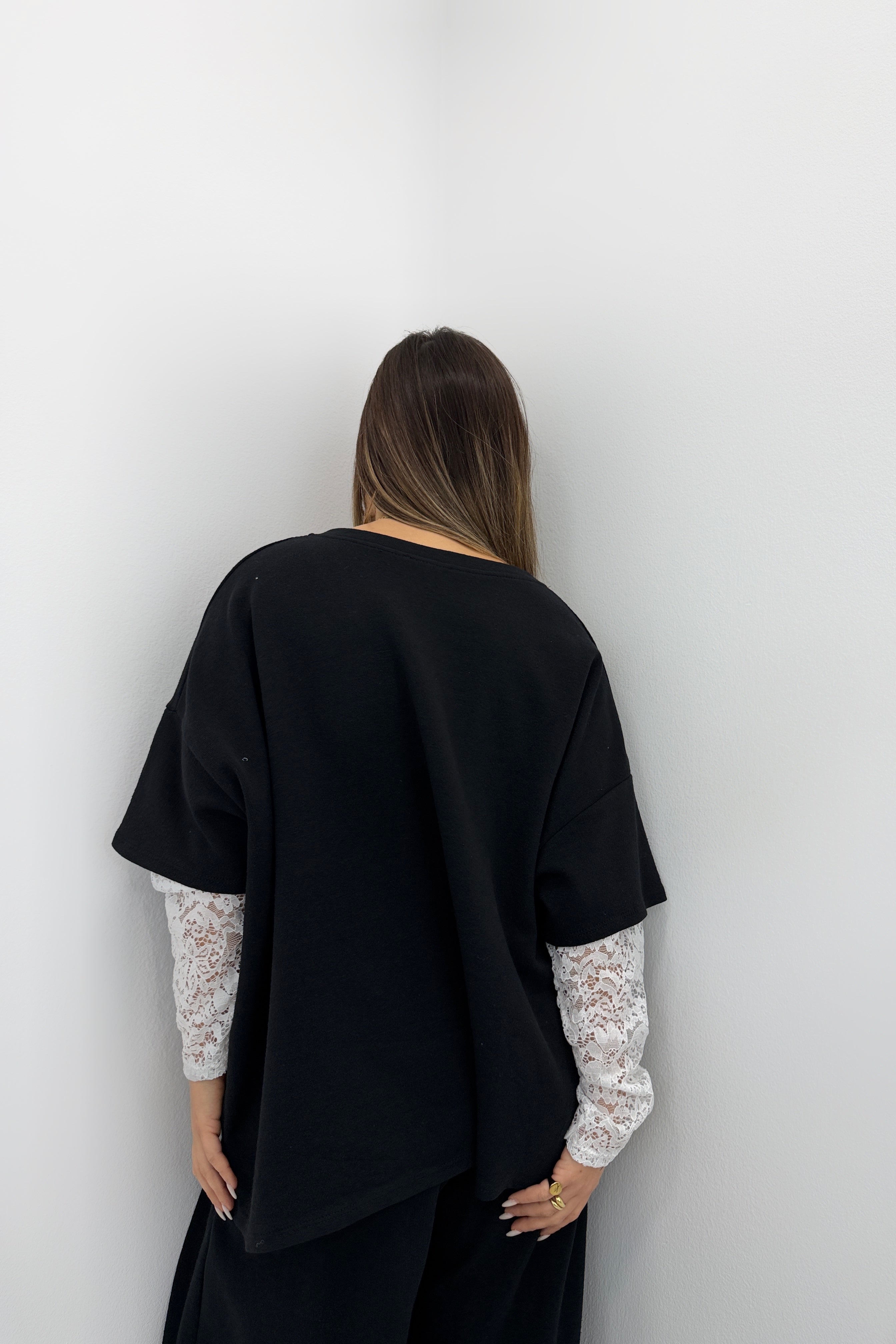 CAMISETA COMBINADA ENCAJE