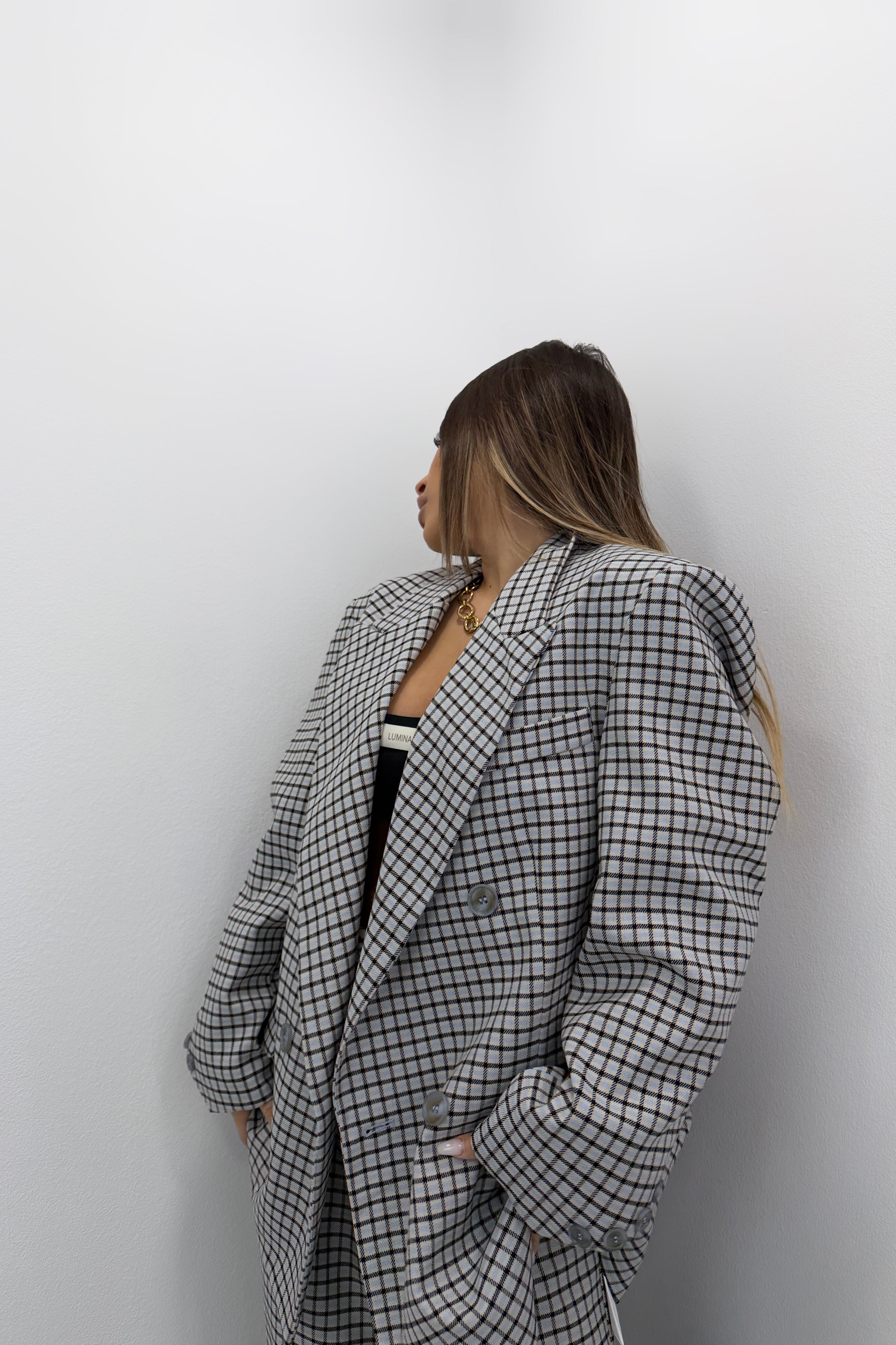 BLAZER CUADROS LUMINA