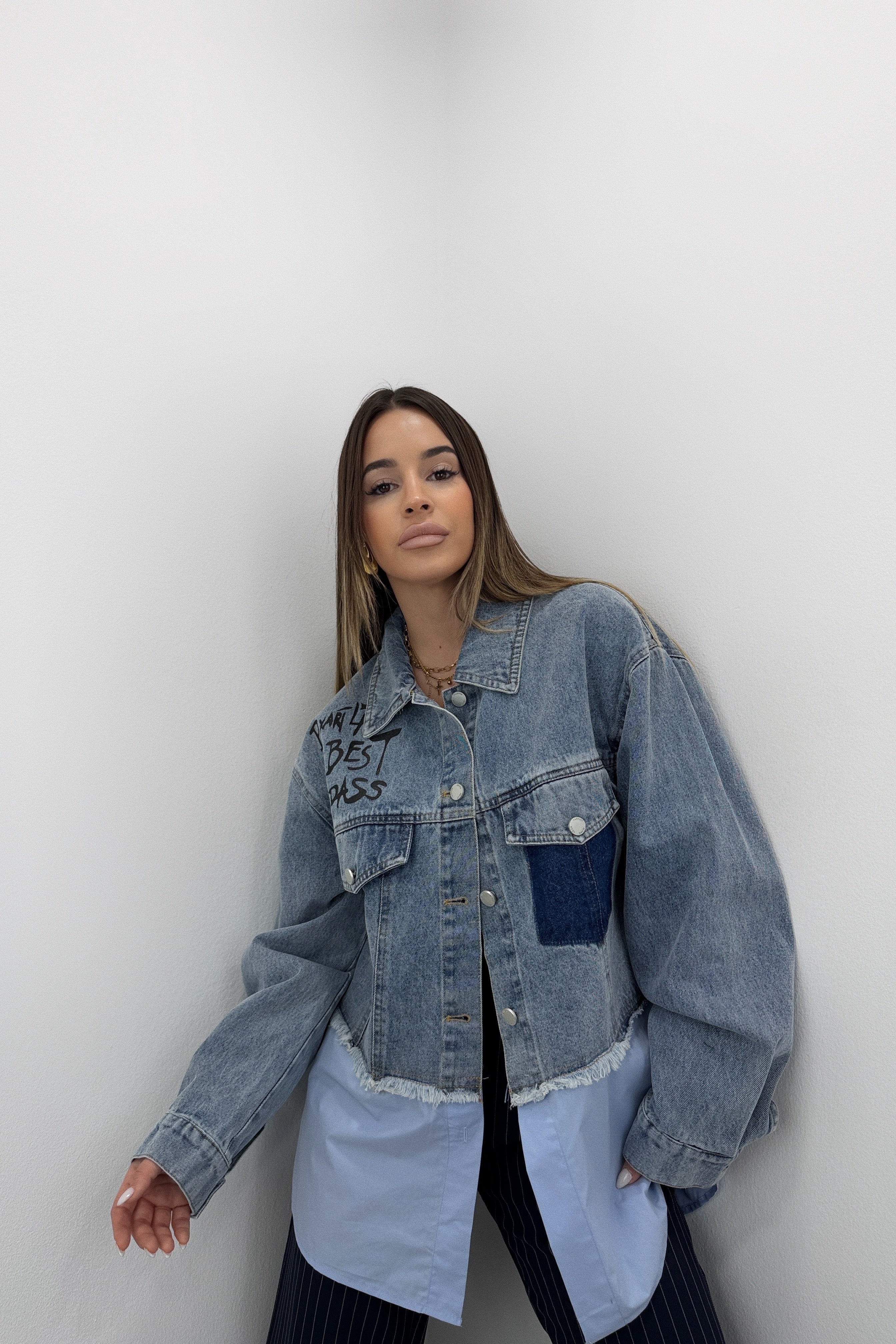 CAMISA COMBINADA DENIM