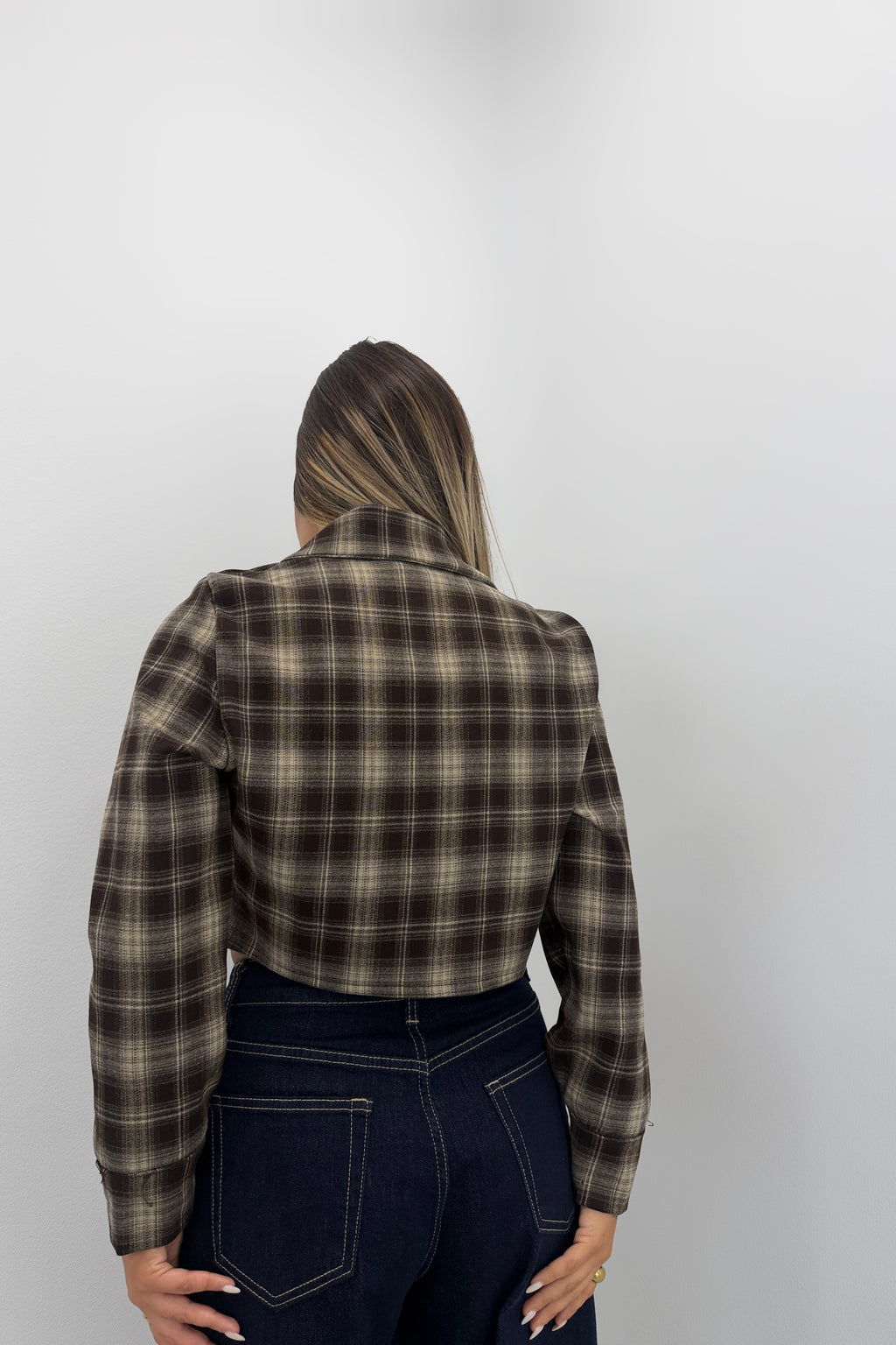 CAMISA CUADRE CROPPED