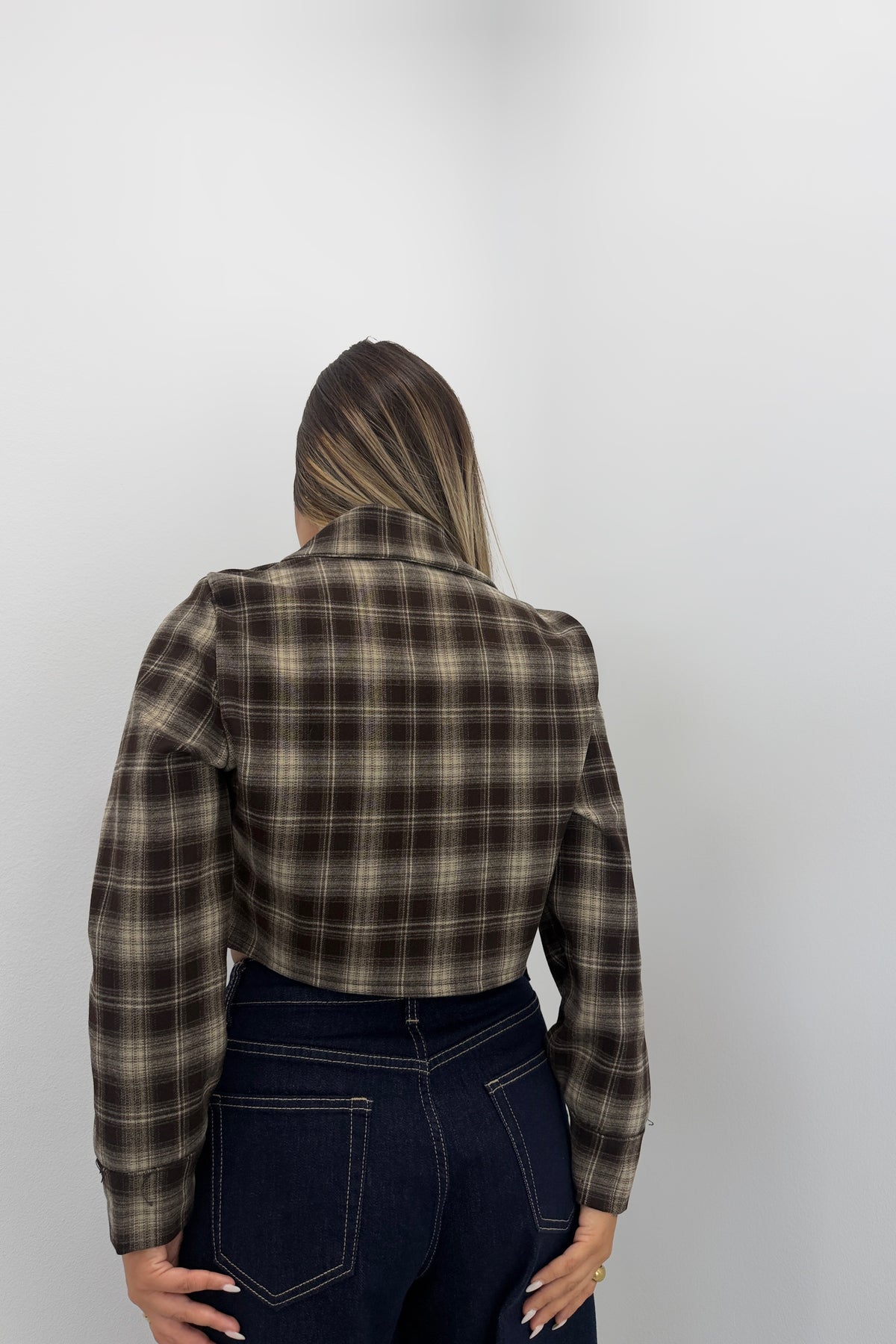 CAMISA CUADRE CROPPED