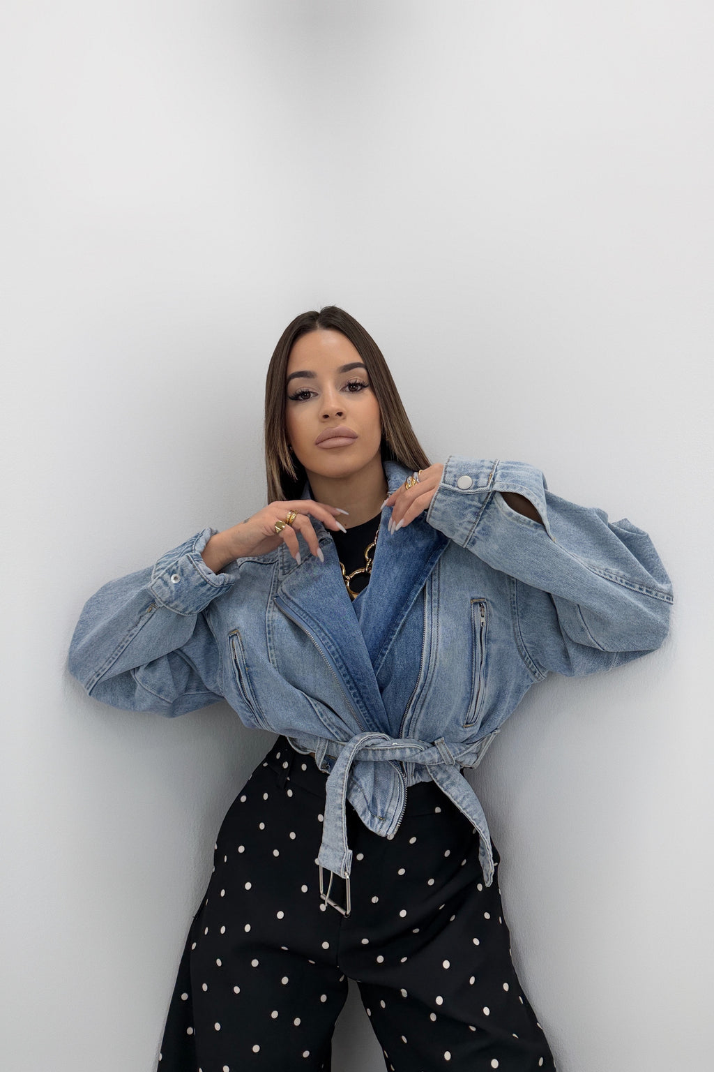 CHAQUETA DENIM CROPPED LUMINA