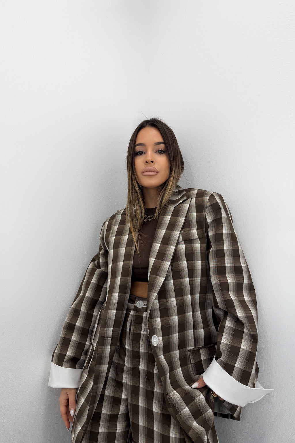 BLAZER CUADROS LUMINA