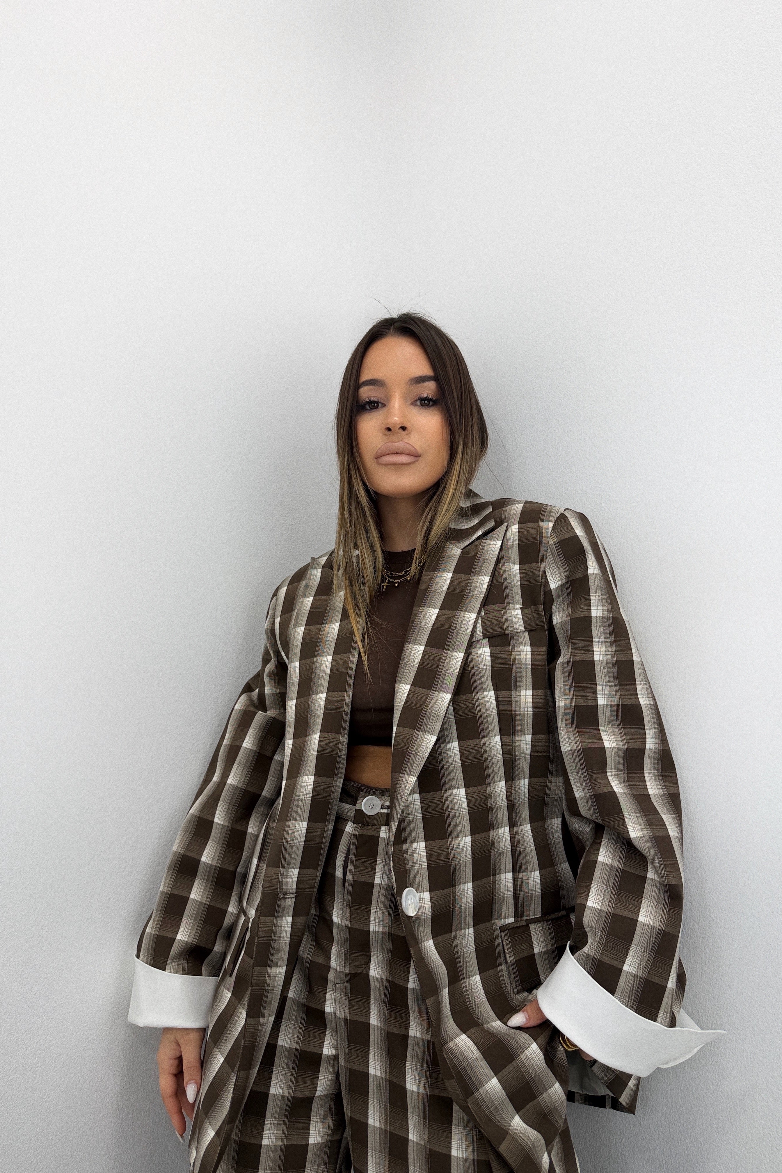 BLAZER CUADROS LUMINA