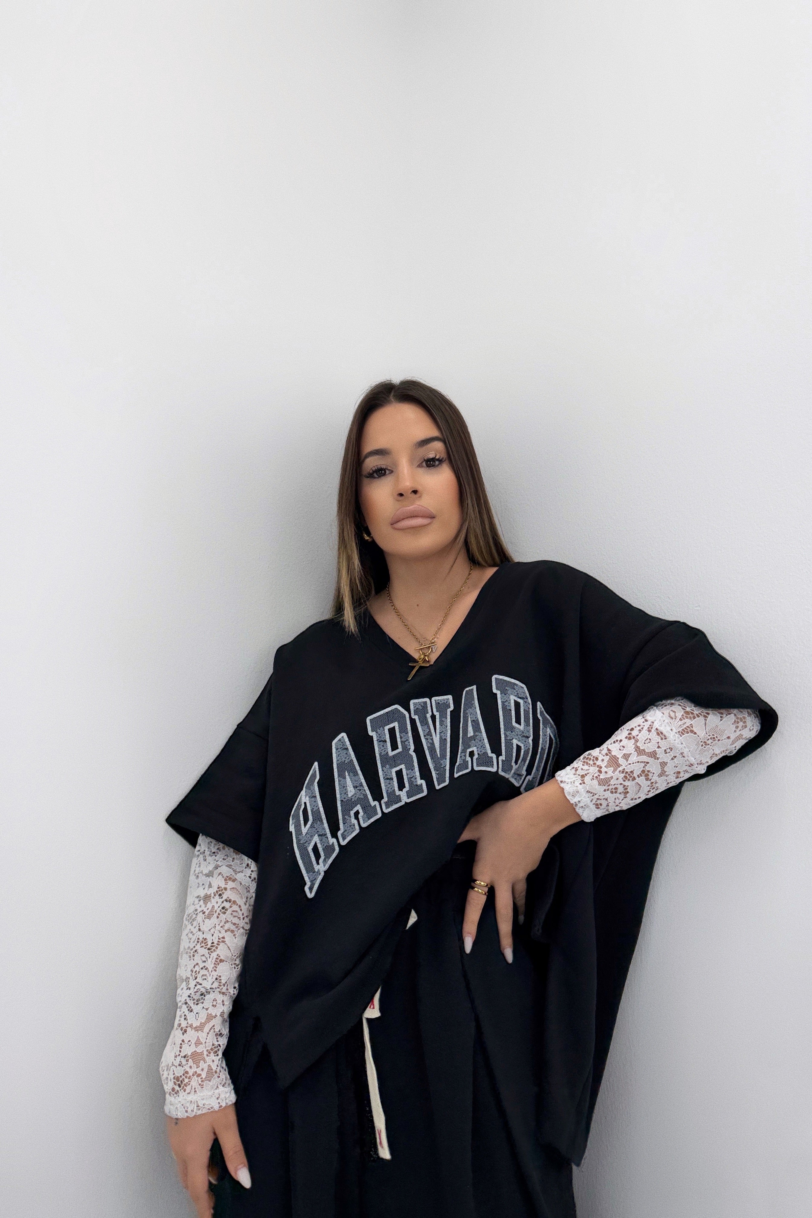 CAMISETA COMBINADA ENCAJE