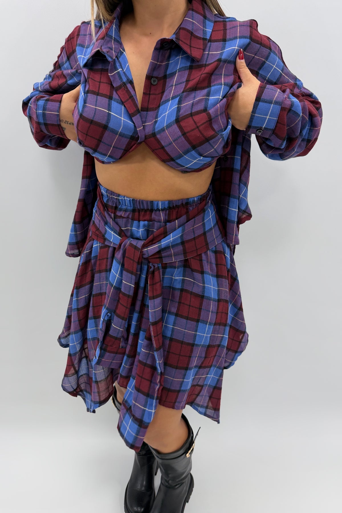 FALDA CAMISA ASIMÉTRIC LUMINA
