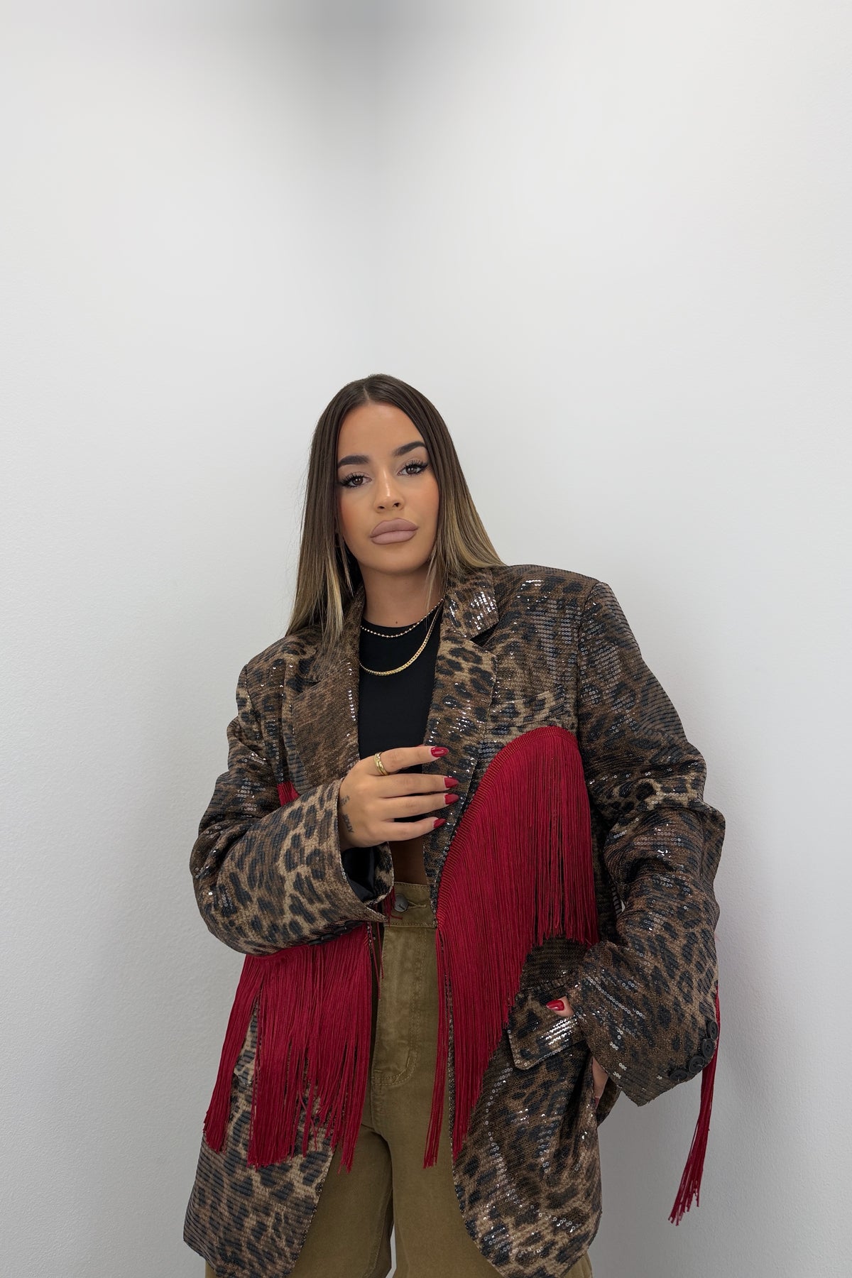 BLAZER LENTEJUELAS LEOPARDE LUMINA