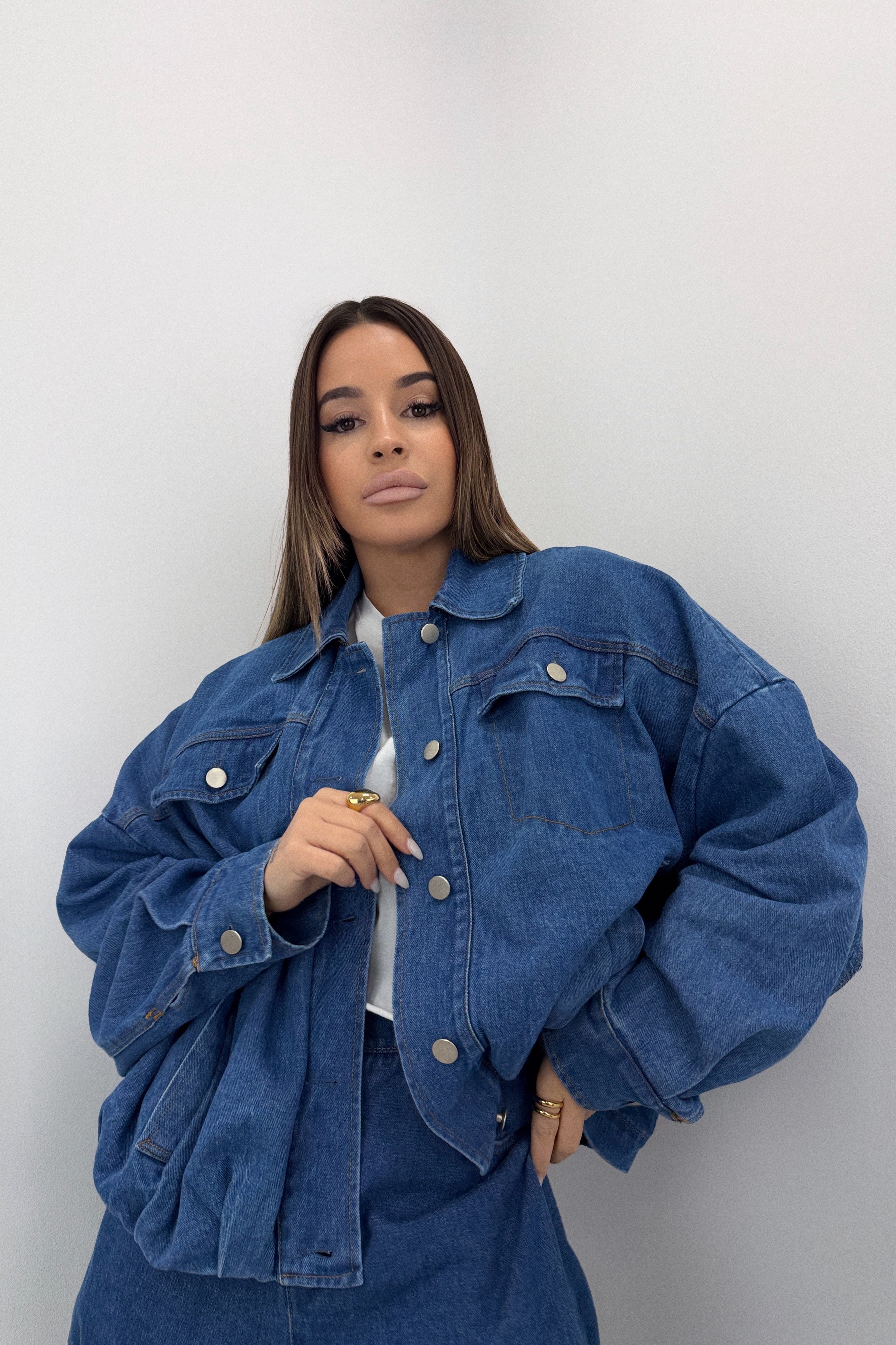 CHAQUETA BOMBER DENIM