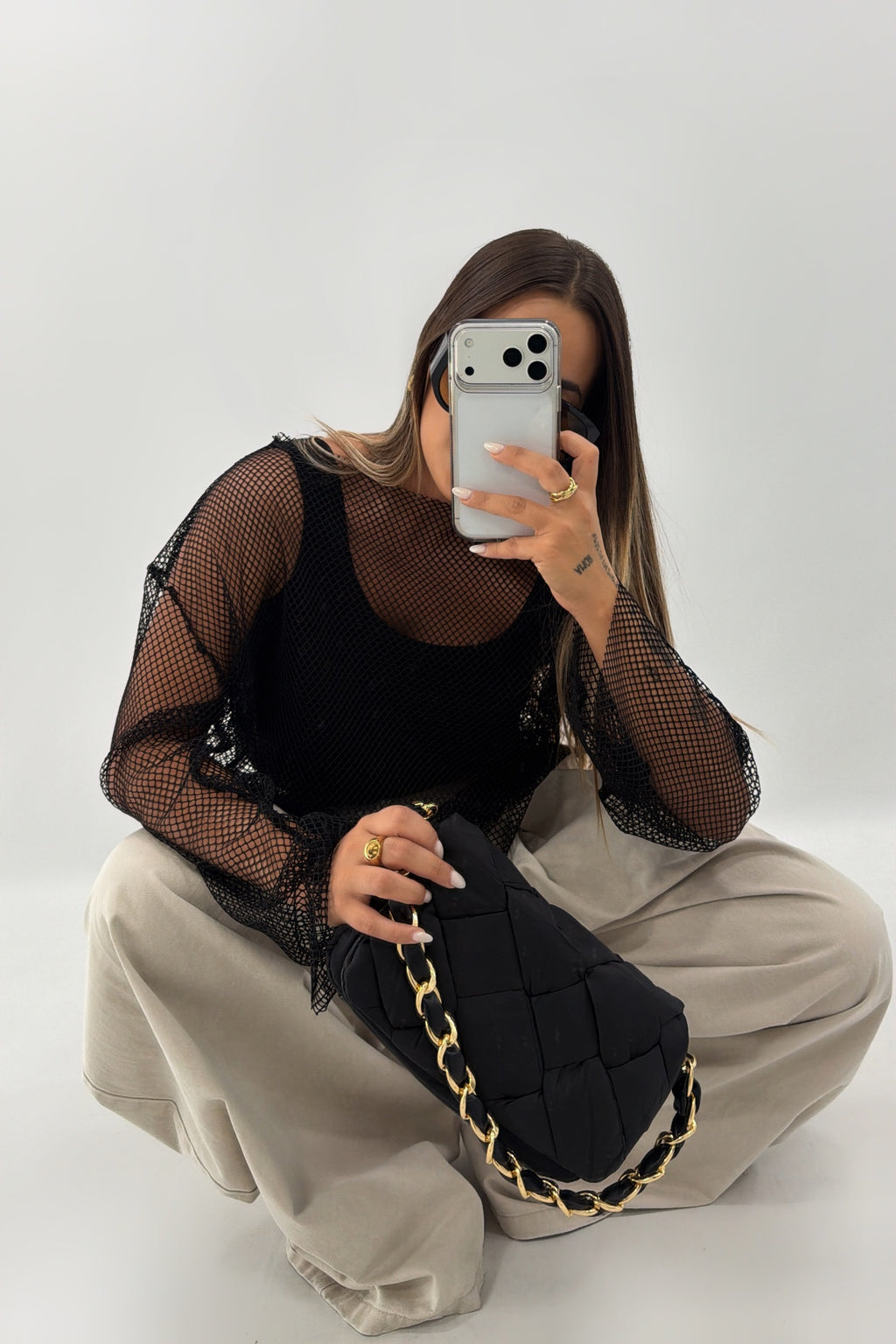 BOLSO ACOLCHADO CON DORE