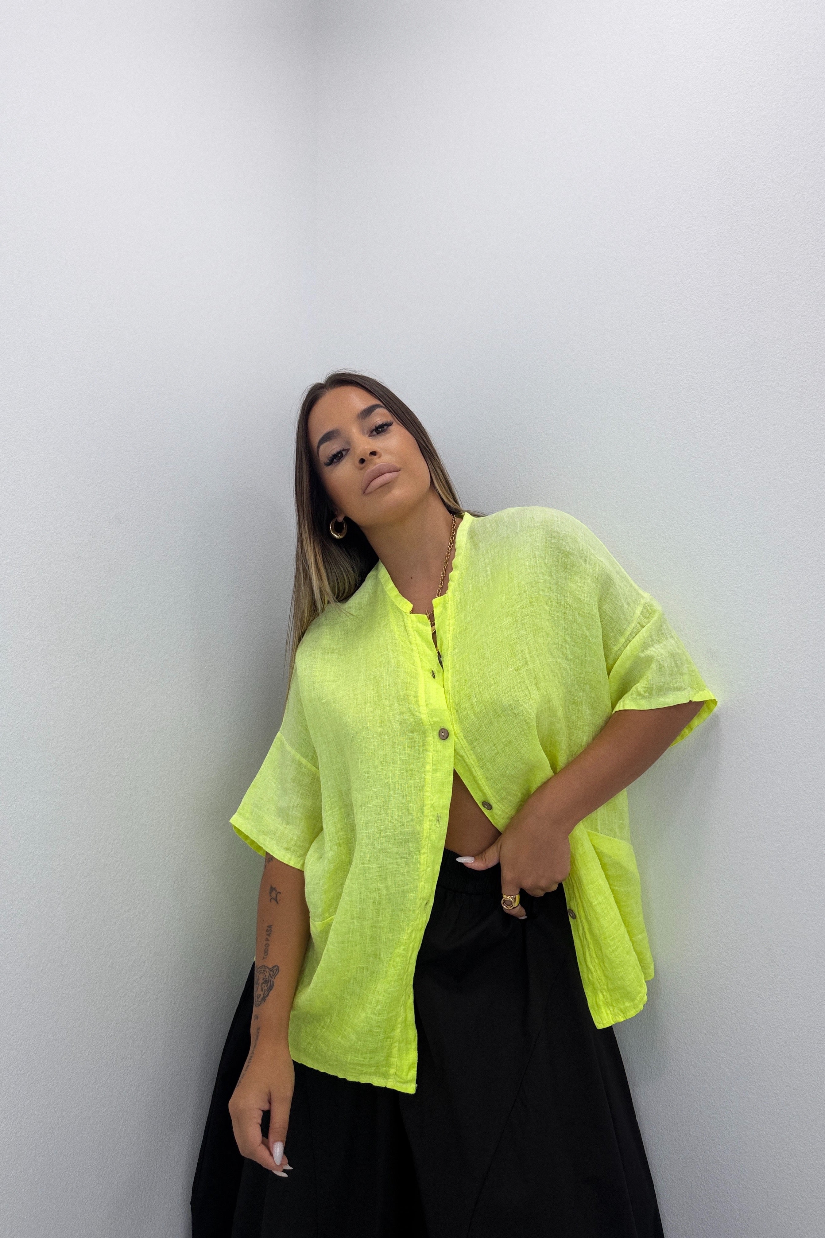 CAMISA LINO FLUR