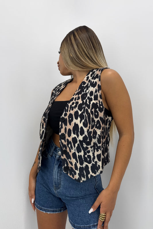 CHALECO LEOPARDO