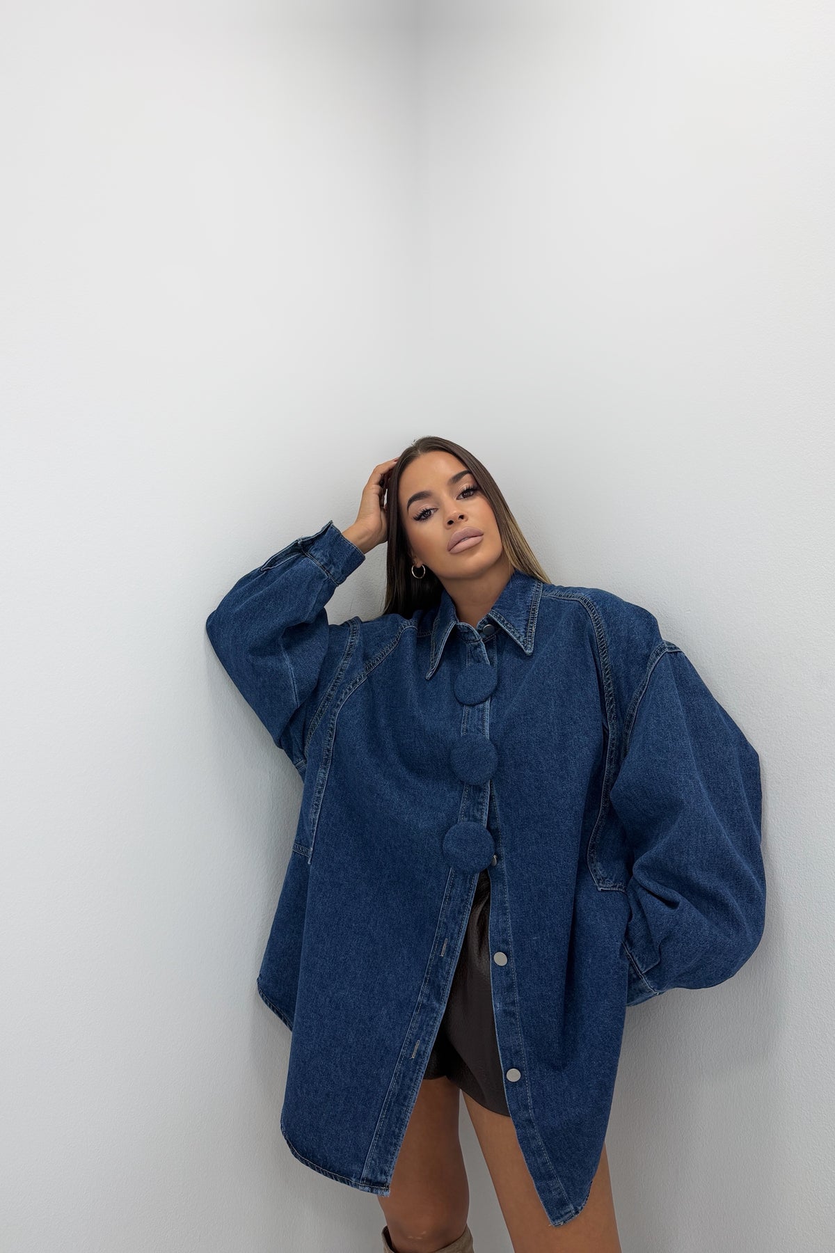 CAMISA MAXI BOTTON DENIM