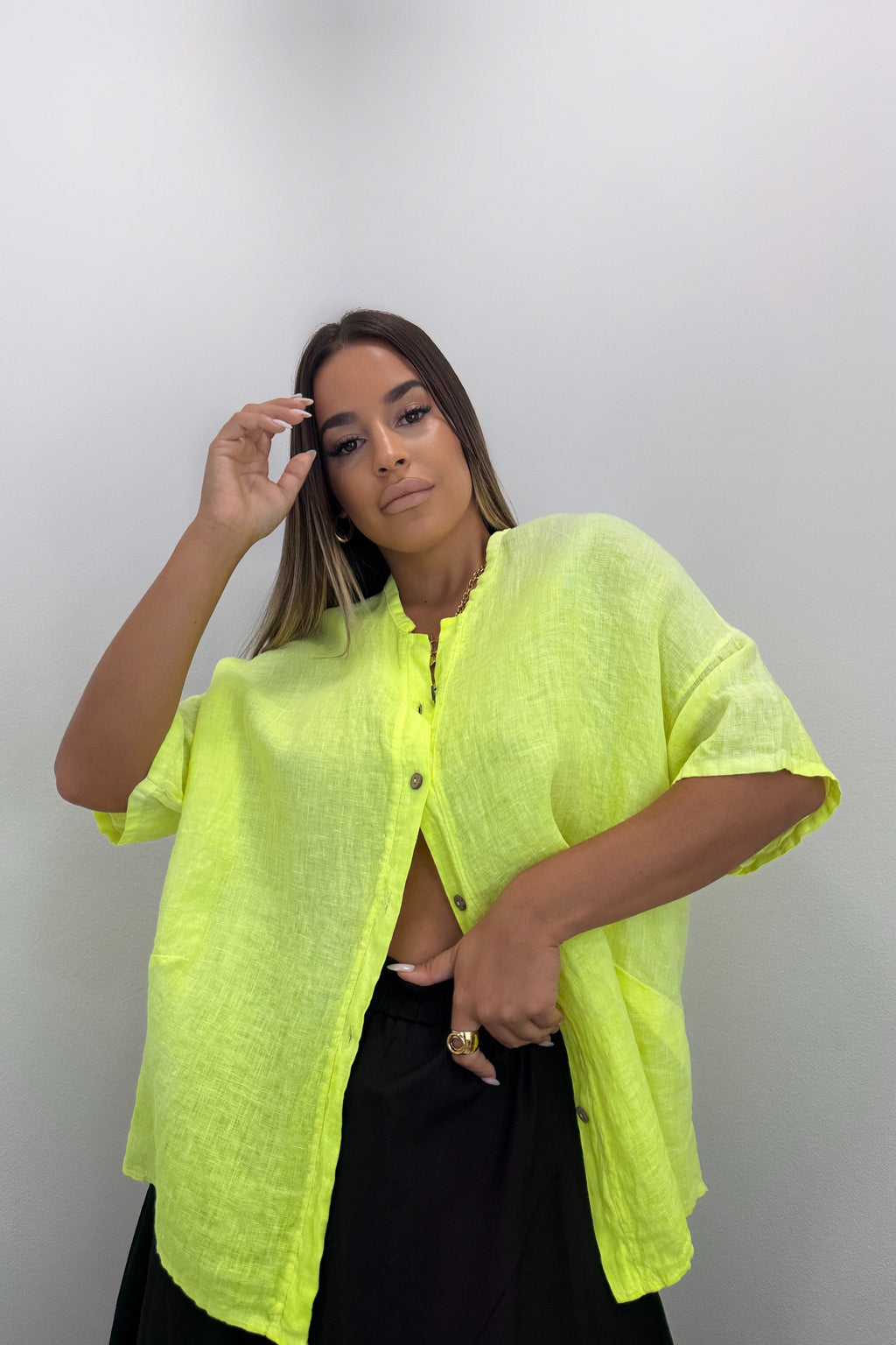 CAMISA LINO FLUR