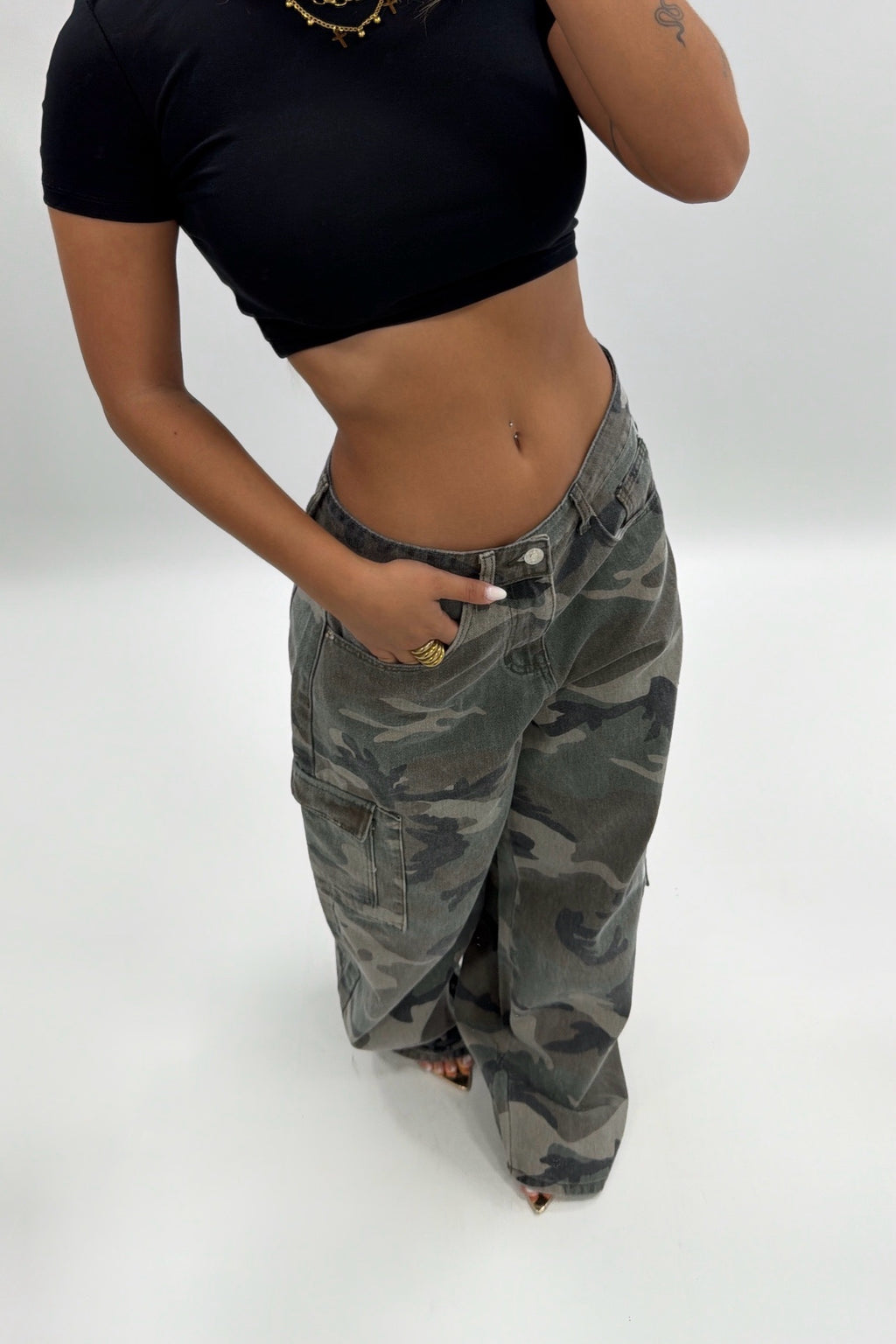 JEANS CARGO CAMUFLAJE