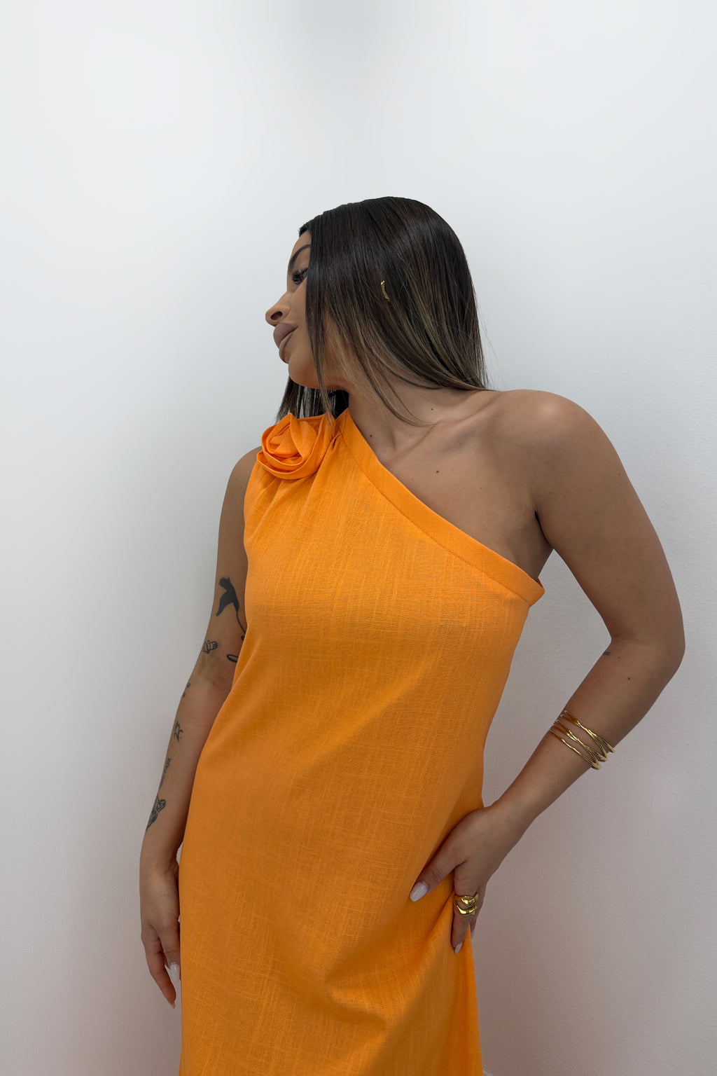 VESTIDO ROSE LINO