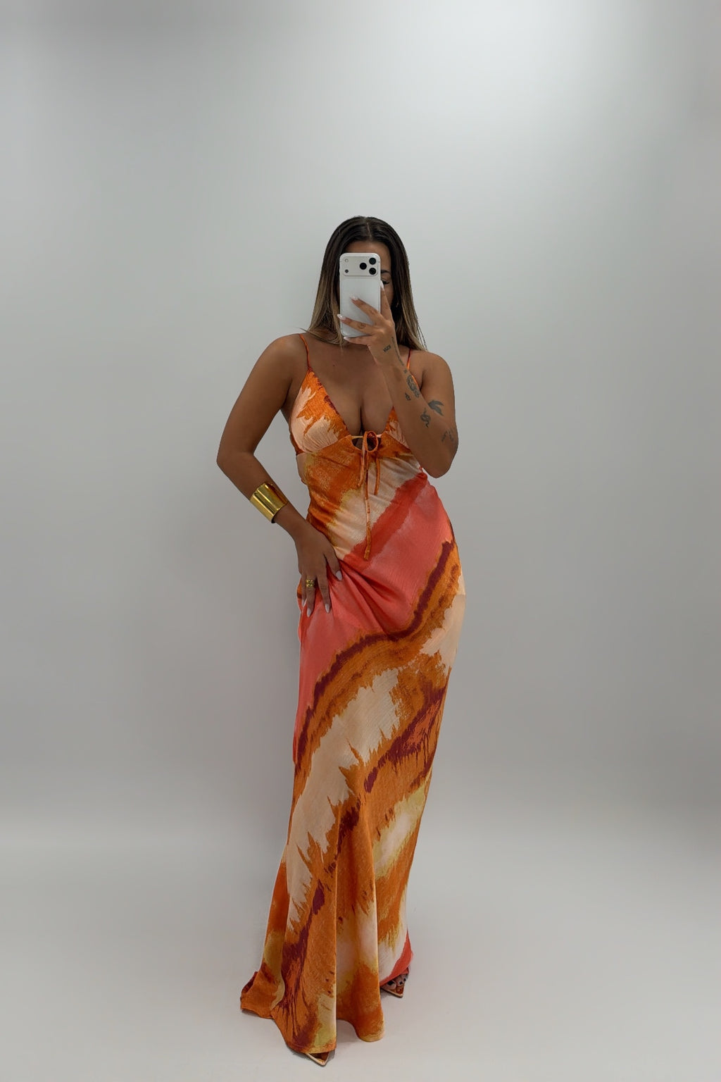 VESTIDO SATÉN SHE