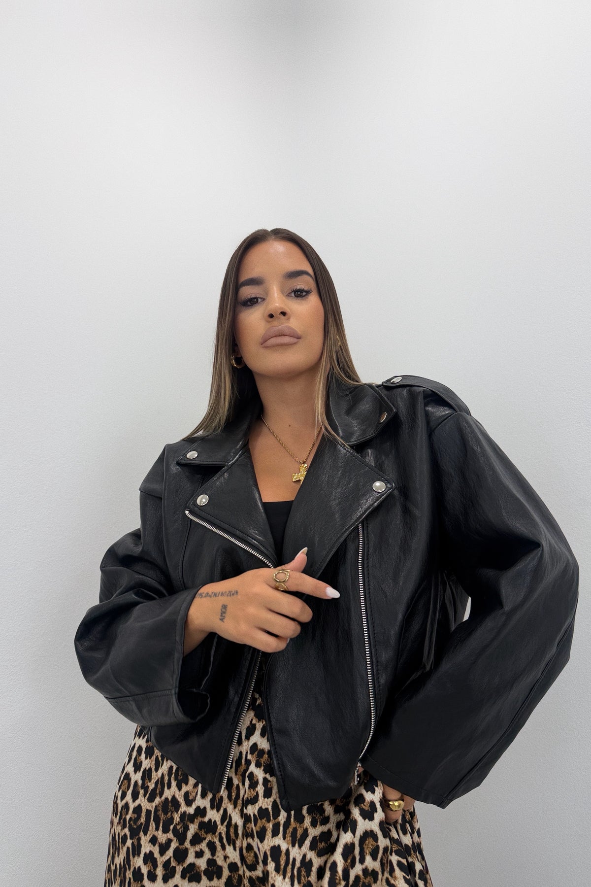 CHAQUETA BIKER BOMBER