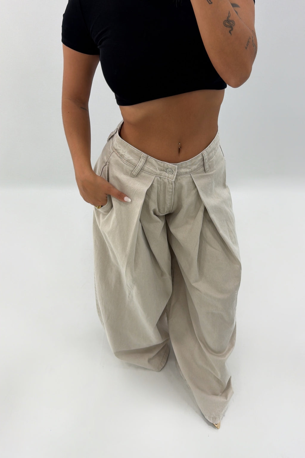 JEANS PLIEGUES BEG