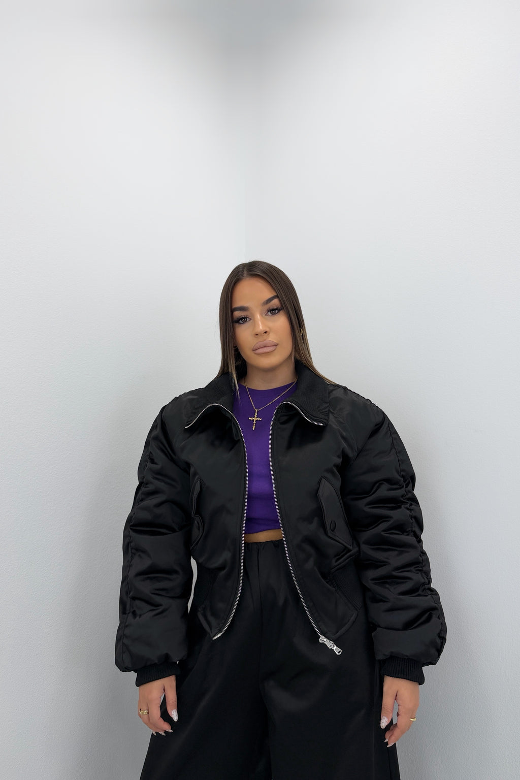 CHAQUETA BOMBER MET LUMINA