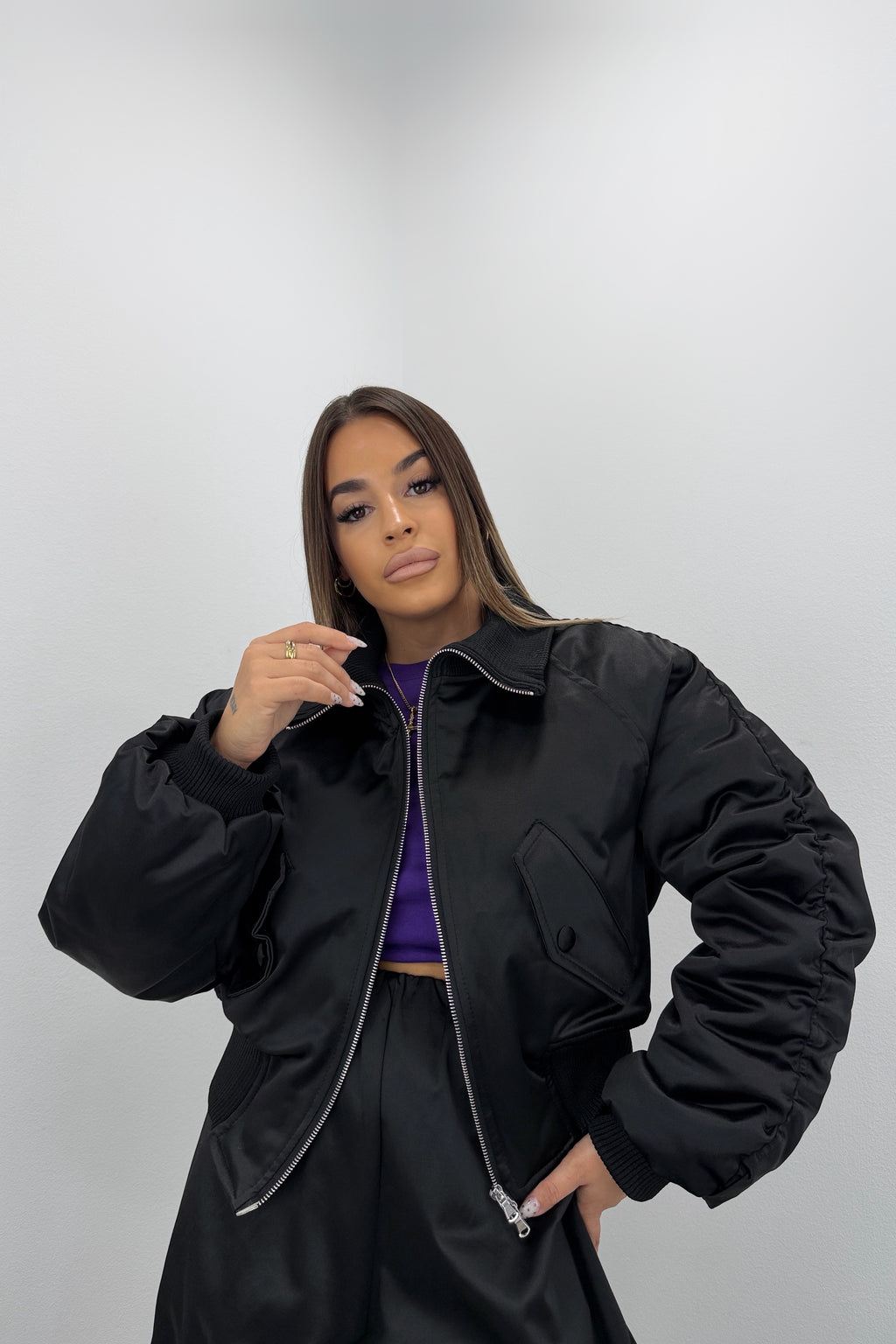 CHAQUETA BOMBER MET LUMINA