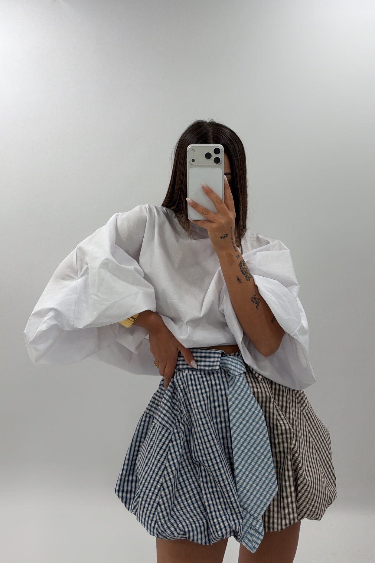 FALDA BAHON CON CORBATA LUMINA