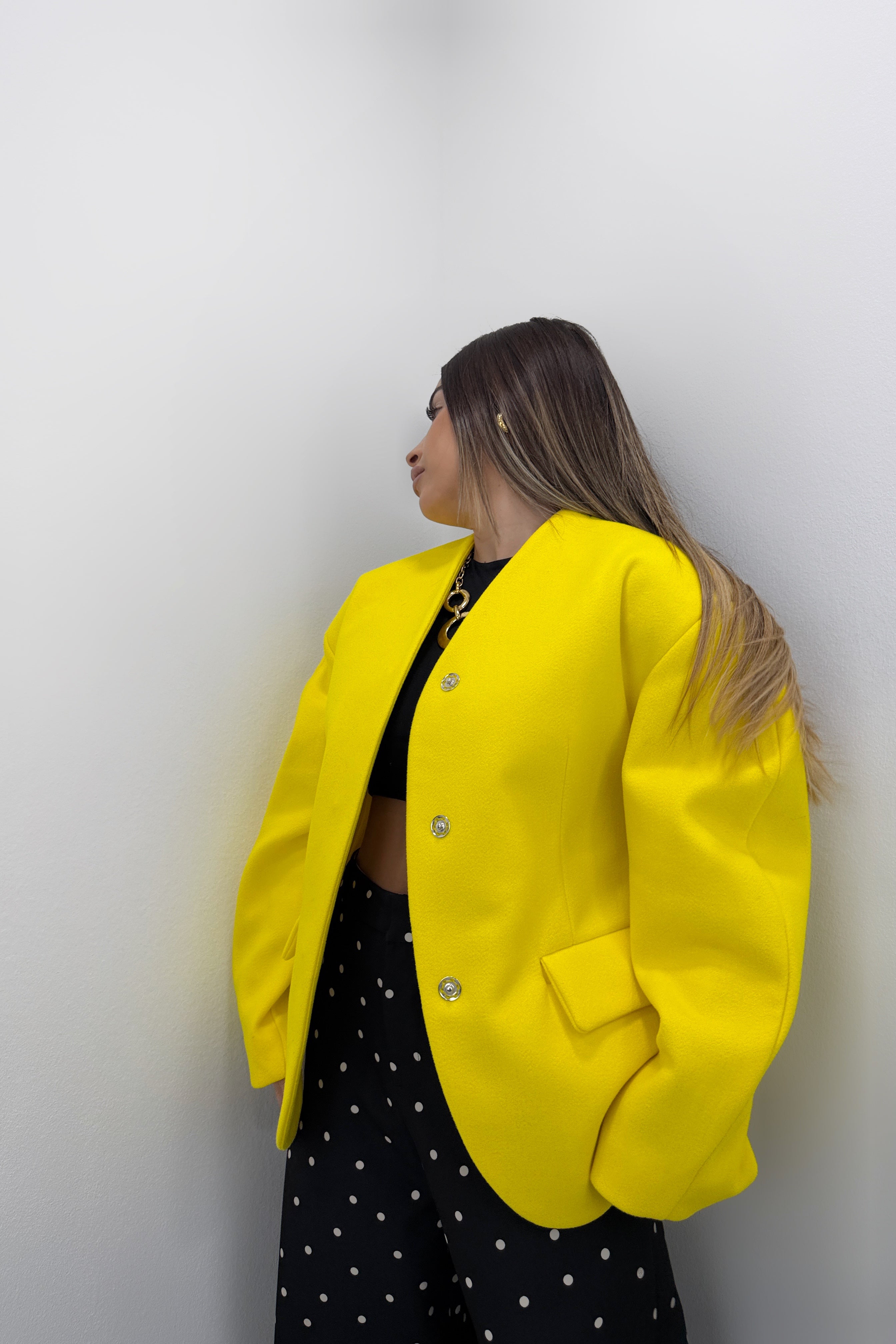 BLAZER MANG ABULLONADA LUMINA