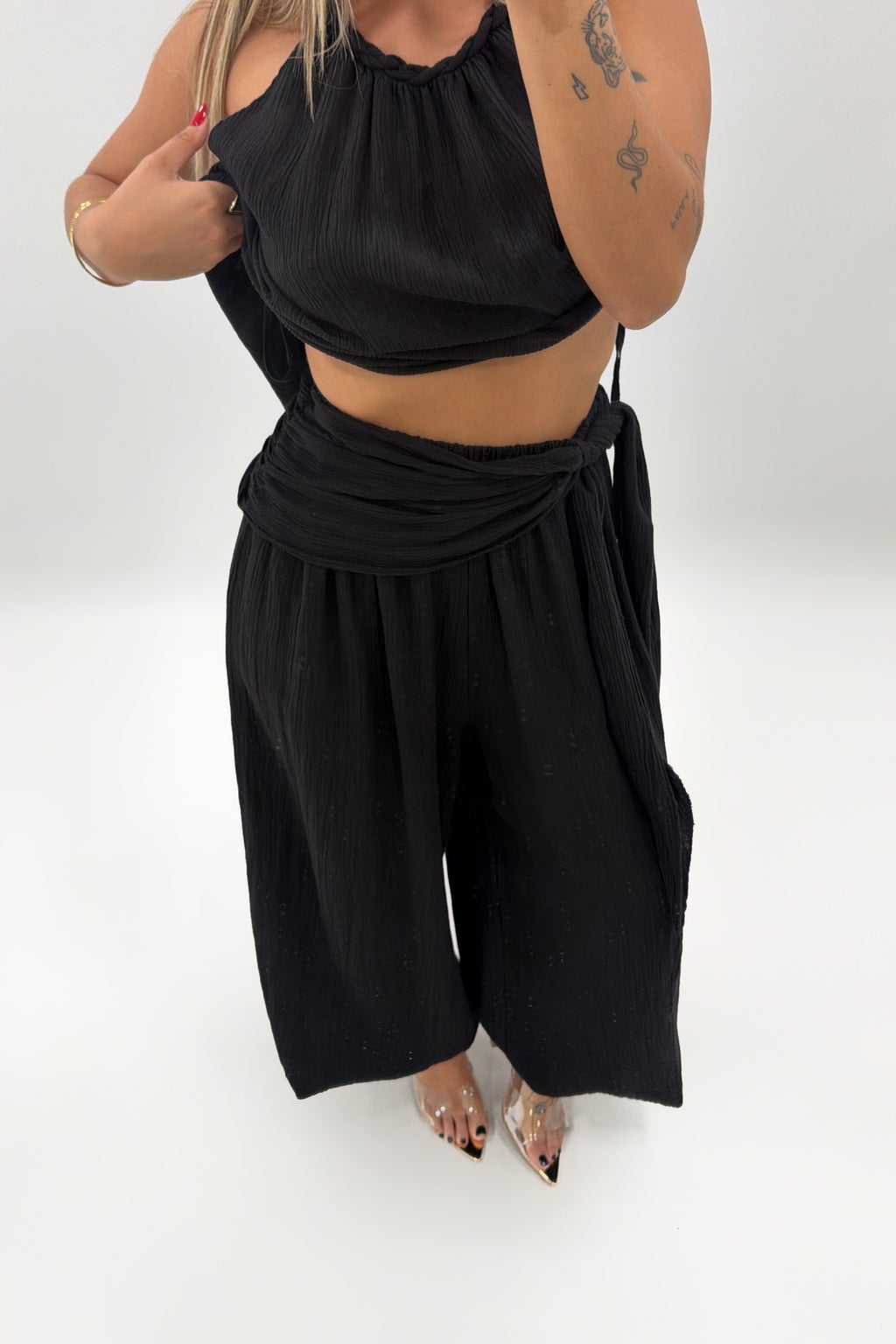 PANTALÓN CON PAÑUELE ESTRUC