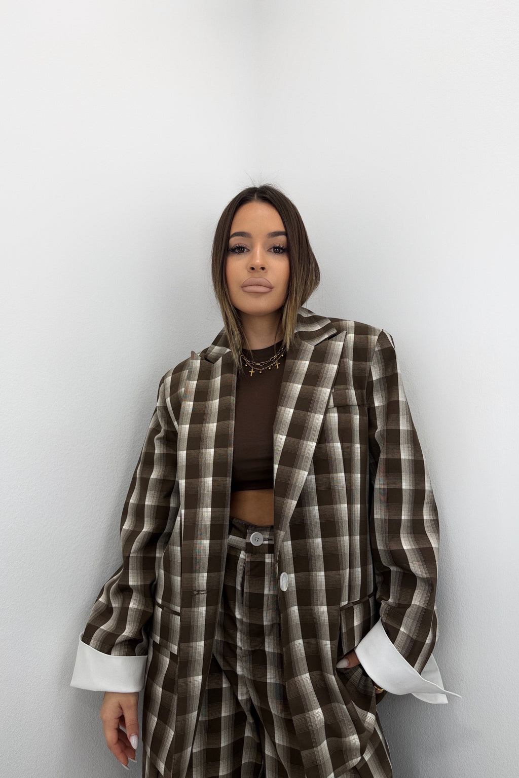 BLAZER CUADROS LUMINA