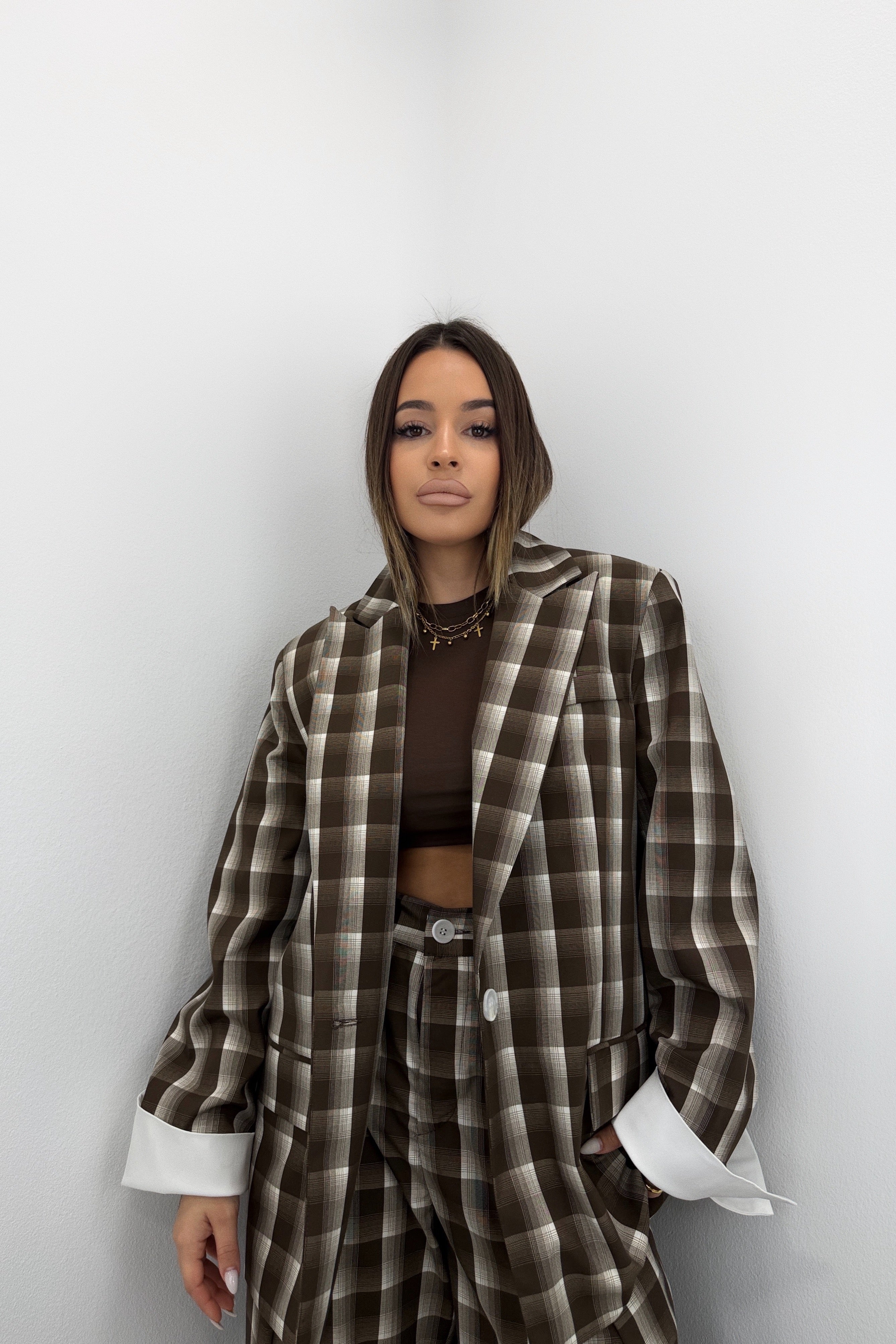 BLAZER CUADROS LUMINA