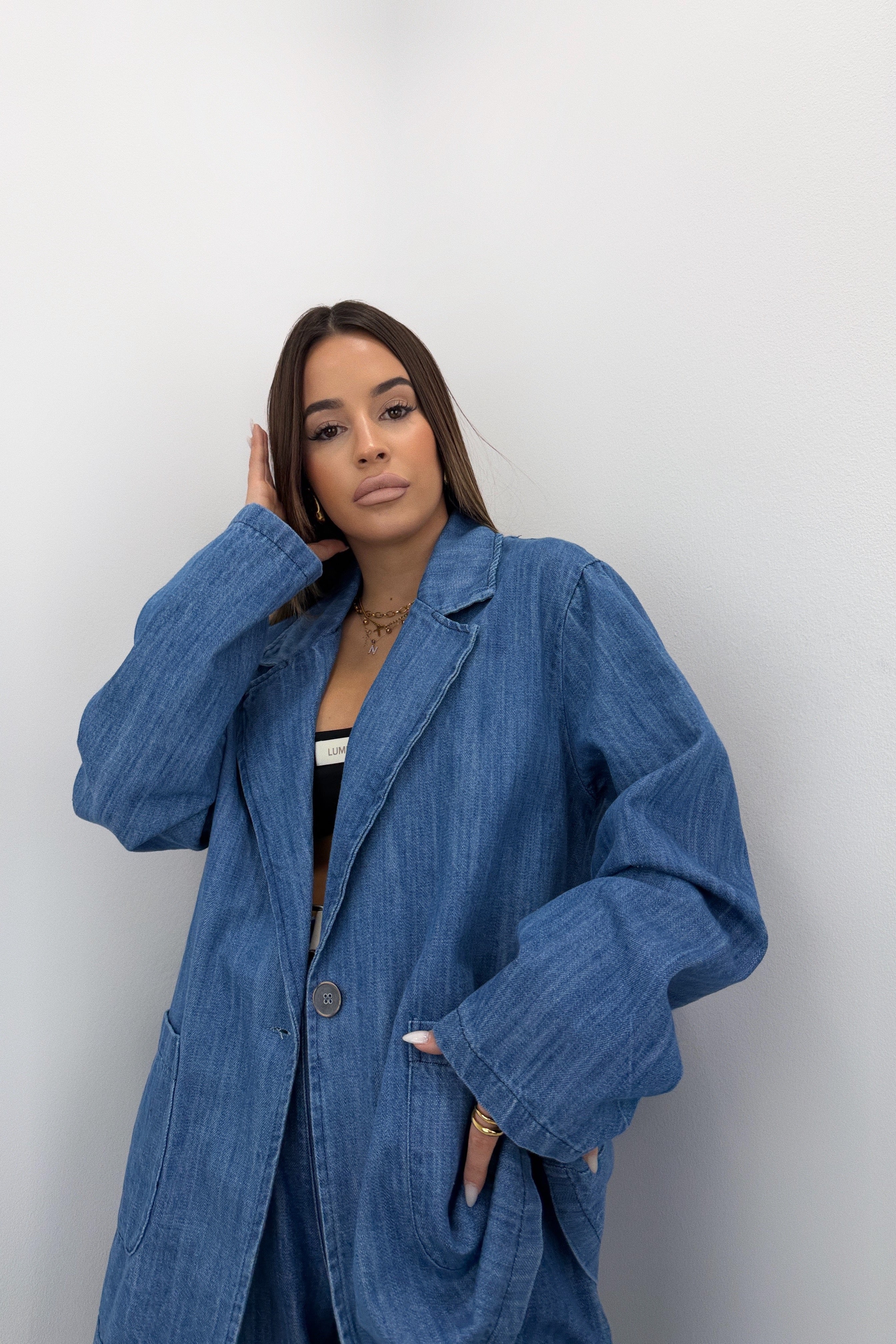 CHAQUETA BLAZER DENIM