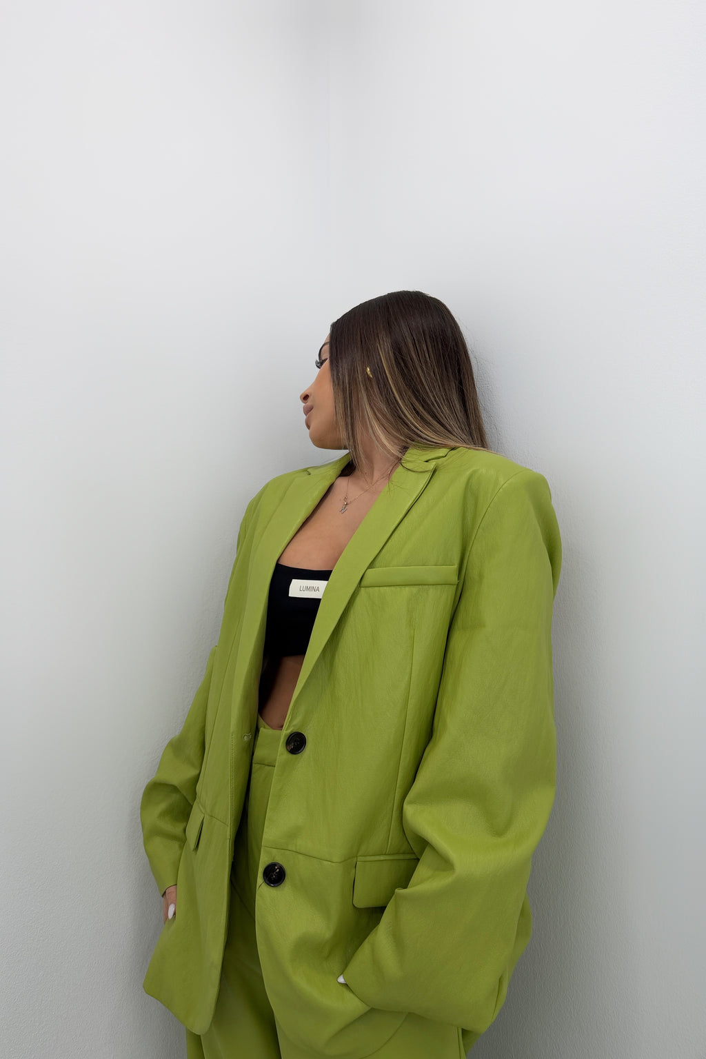 BLAZER OLIVE LUMINA