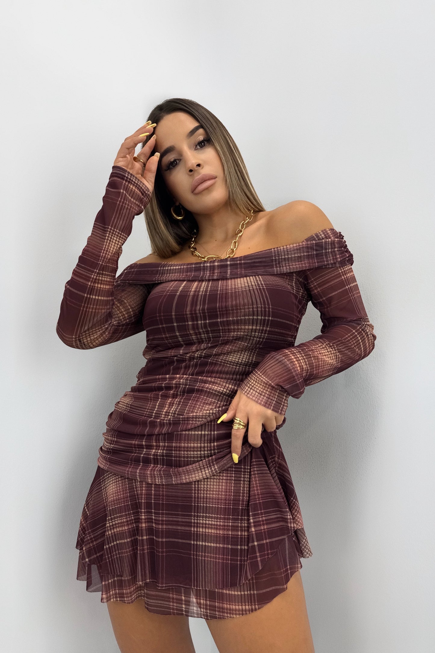 VESTIDO CUADRS LUMINA