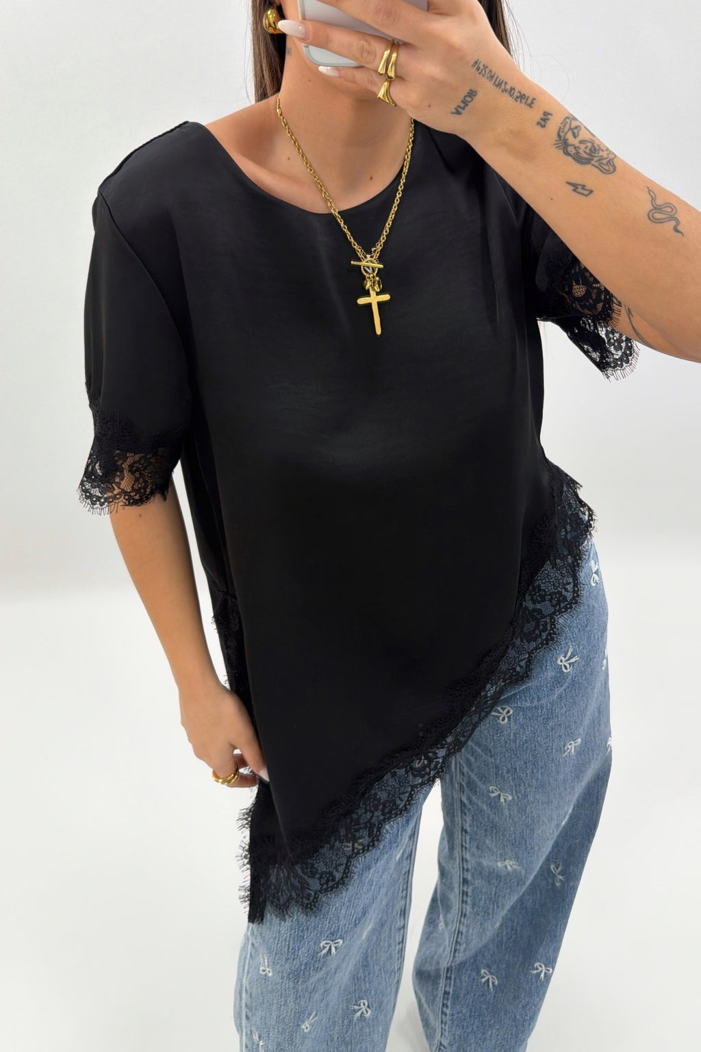 TOP ASIMÉTRICO SATÉN