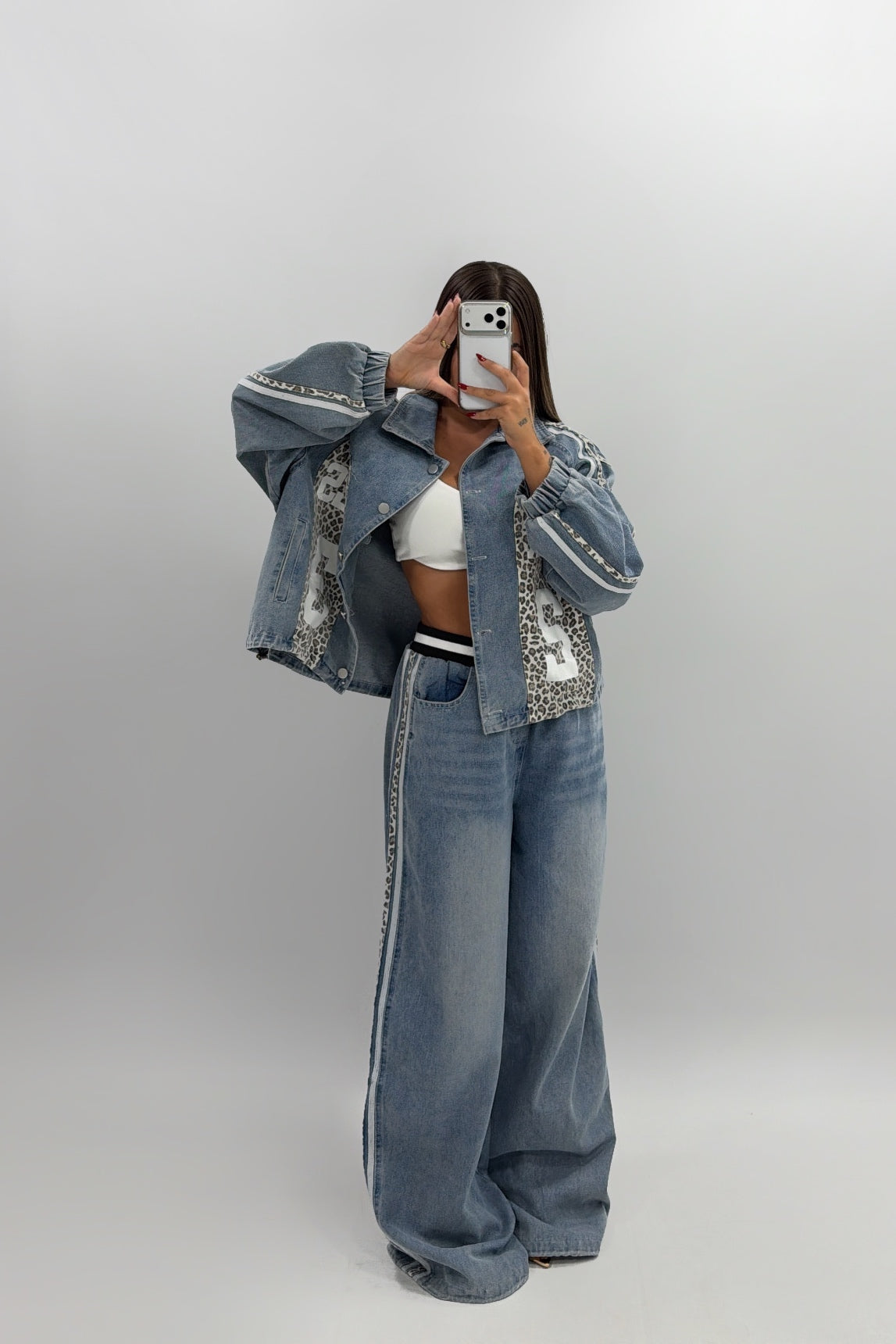 CONJUNTO DENIM COMBINADO