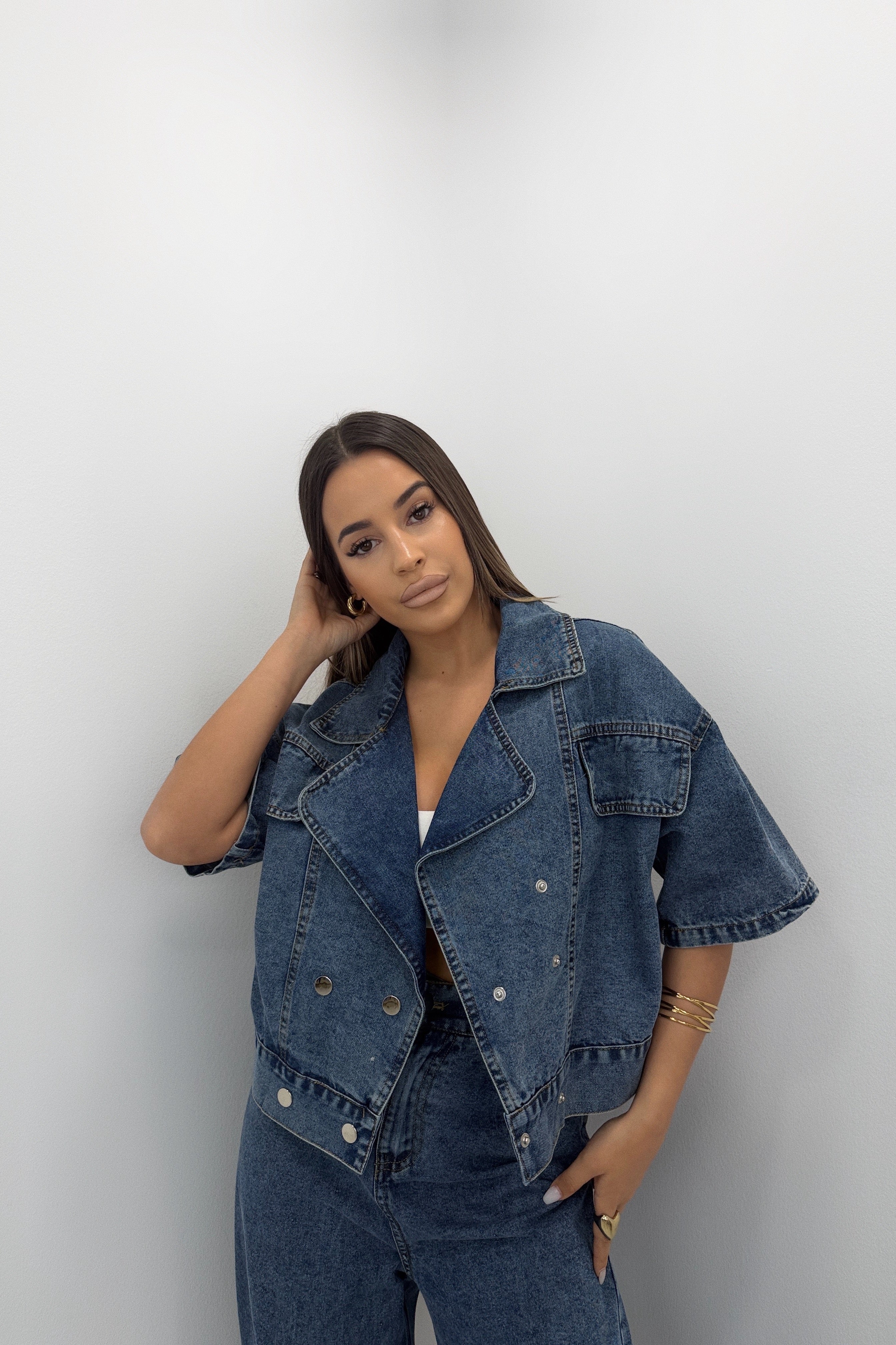 CHALECO DENIM CROPPED