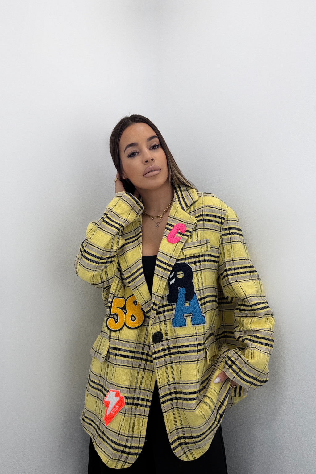 BLAZER CUADROS PARCHT