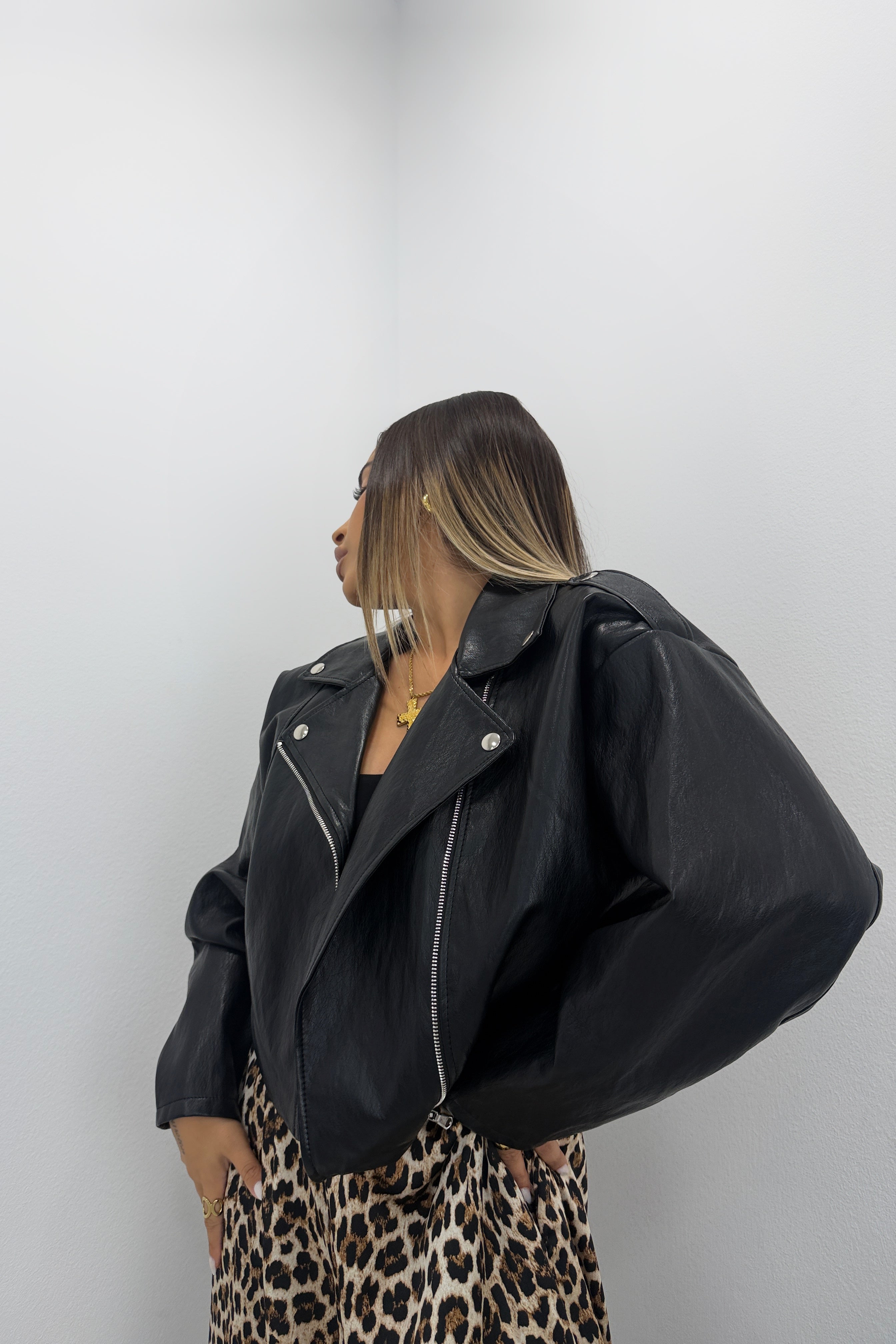 CHAQUETA BIKER BOMBER