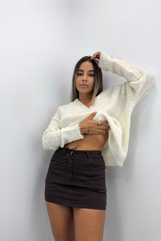FALDA PANT MARRÓN