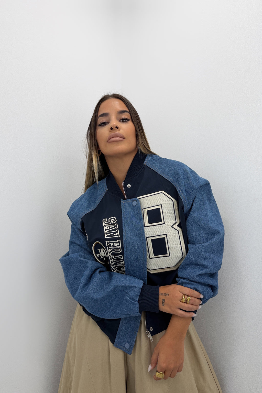 CHAQUETA OCHE COMBINADA