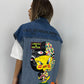 CHALECO DENIM ESTAMPADO