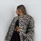 CHAQUETA ZEBRA MARRÓN