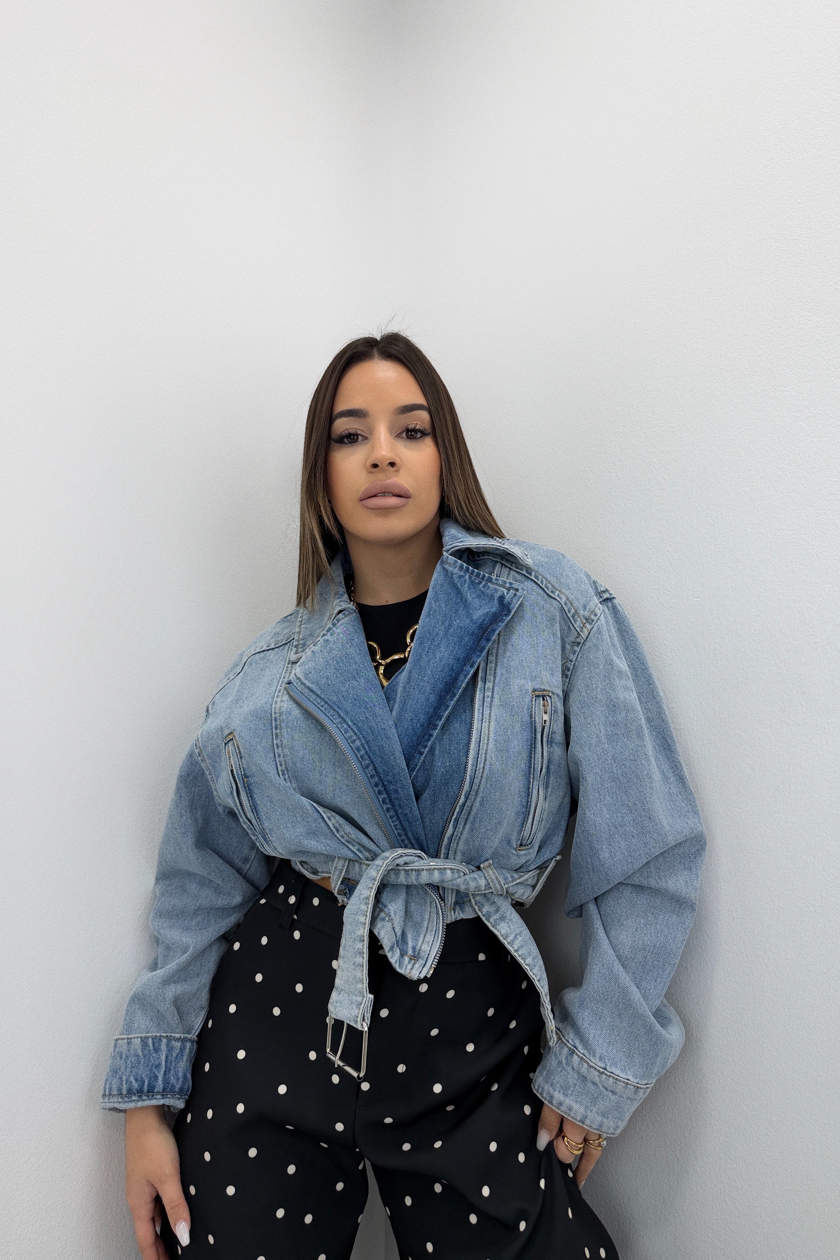 CHAQUETA DENIM CROPPED LUMINA